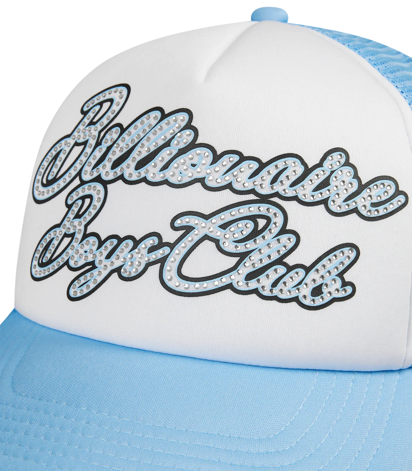 DIAMOND SCRIPT TRUCKER CAP - BLUE/WHITE - Image 3