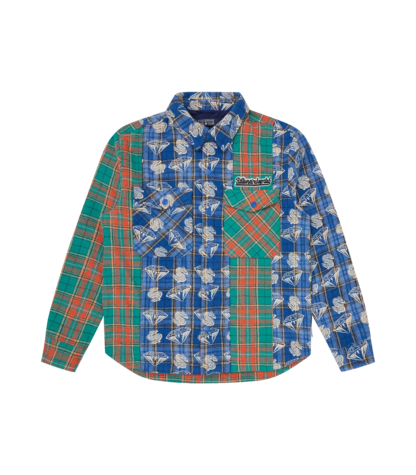 DIAMONDS & DOLLARS CHECK PADDED OVERSHIRT - MULTI CHECK