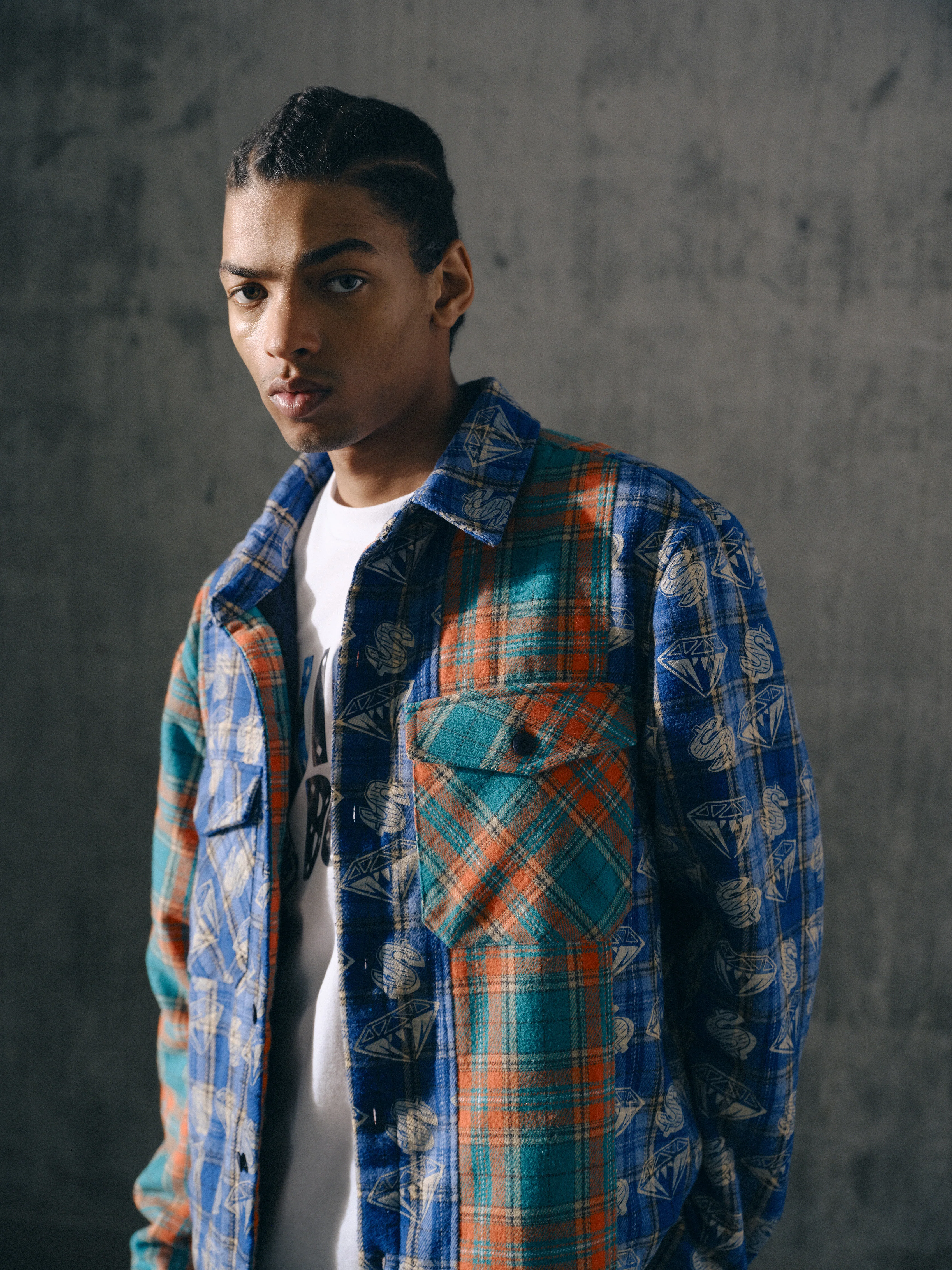 DIAMONDS & DOLLARS CHECK PADDED OVERSHIRT - MULTI CHECK - Image 3