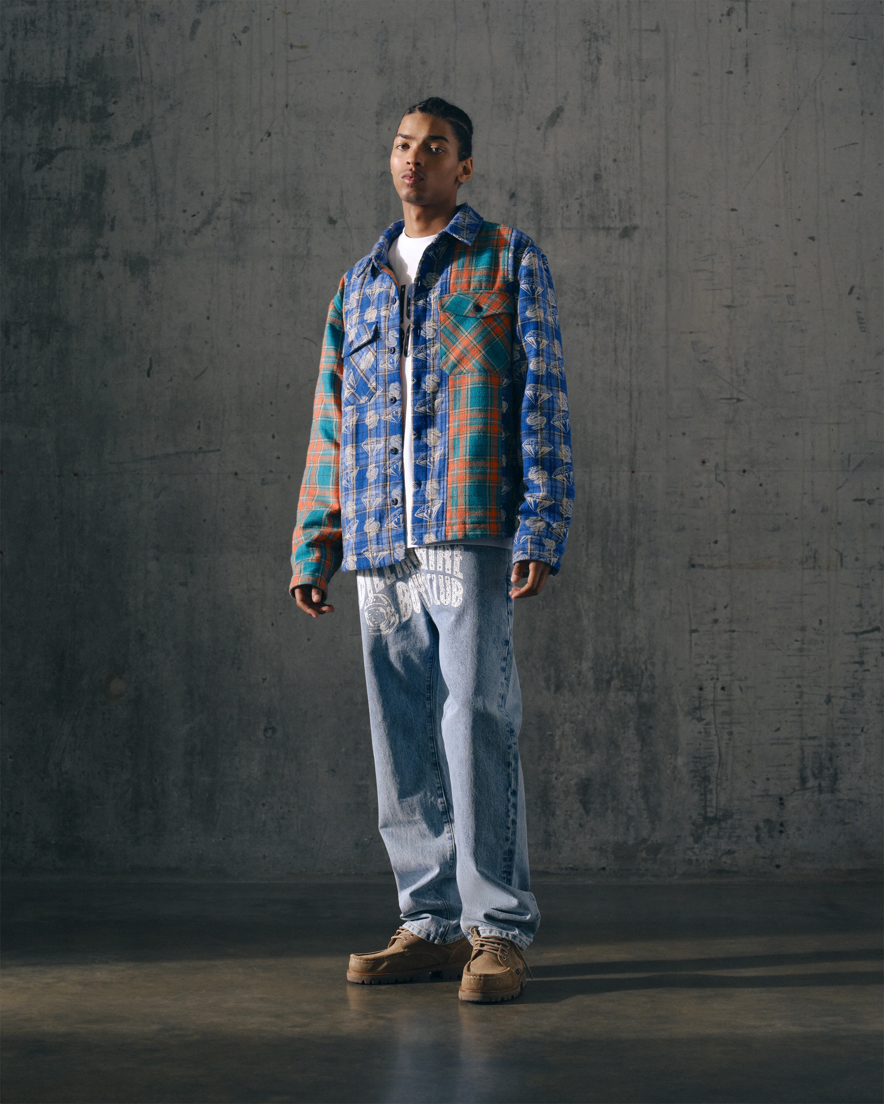 DIAMONDS & DOLLARS CHECK PADDED OVERSHIRT - MULTI CHECK - Image 4