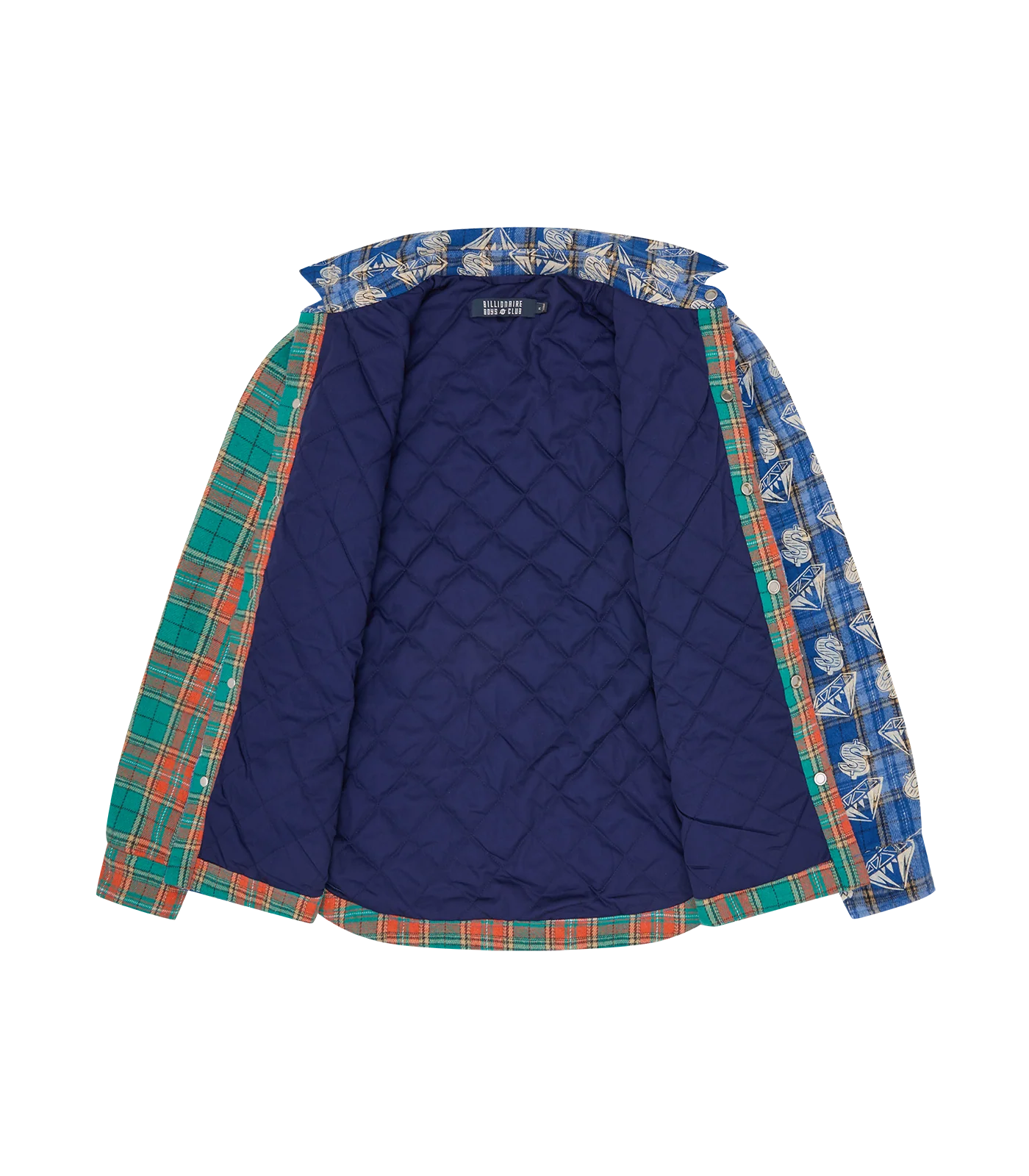 DIAMONDS & DOLLARS CHECK PADDED OVERSHIRT - MULTI CHECK - Image 5