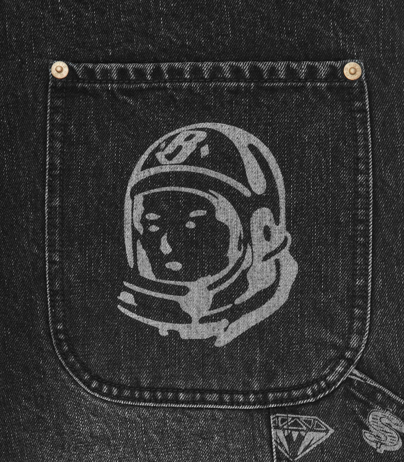 DIAMONDS & DOLLARS DENIM CARPENTER PANTS - BLACK - Image 6