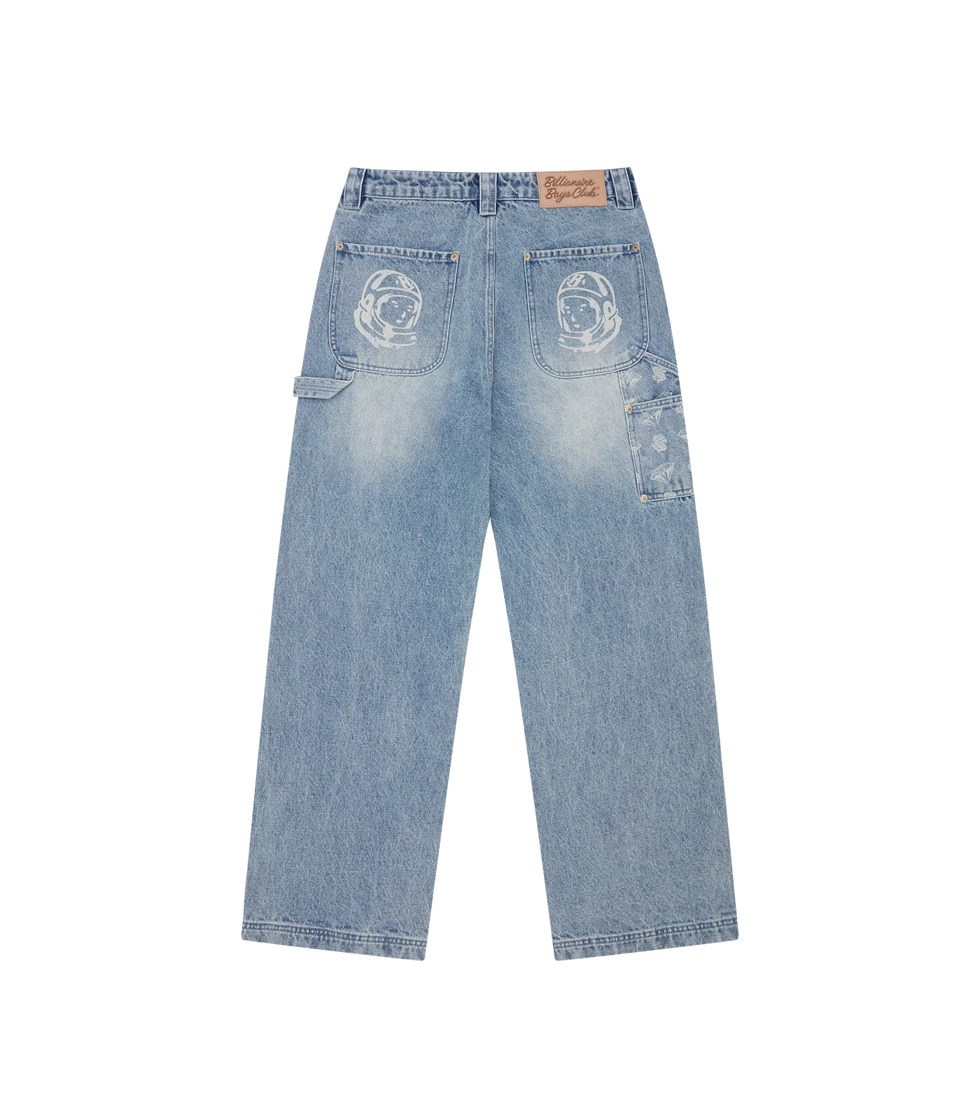 DIAMONDS & DOLLARS DENIM CARPENTER PANTS - LIGHT WASH BLUE - Image 2