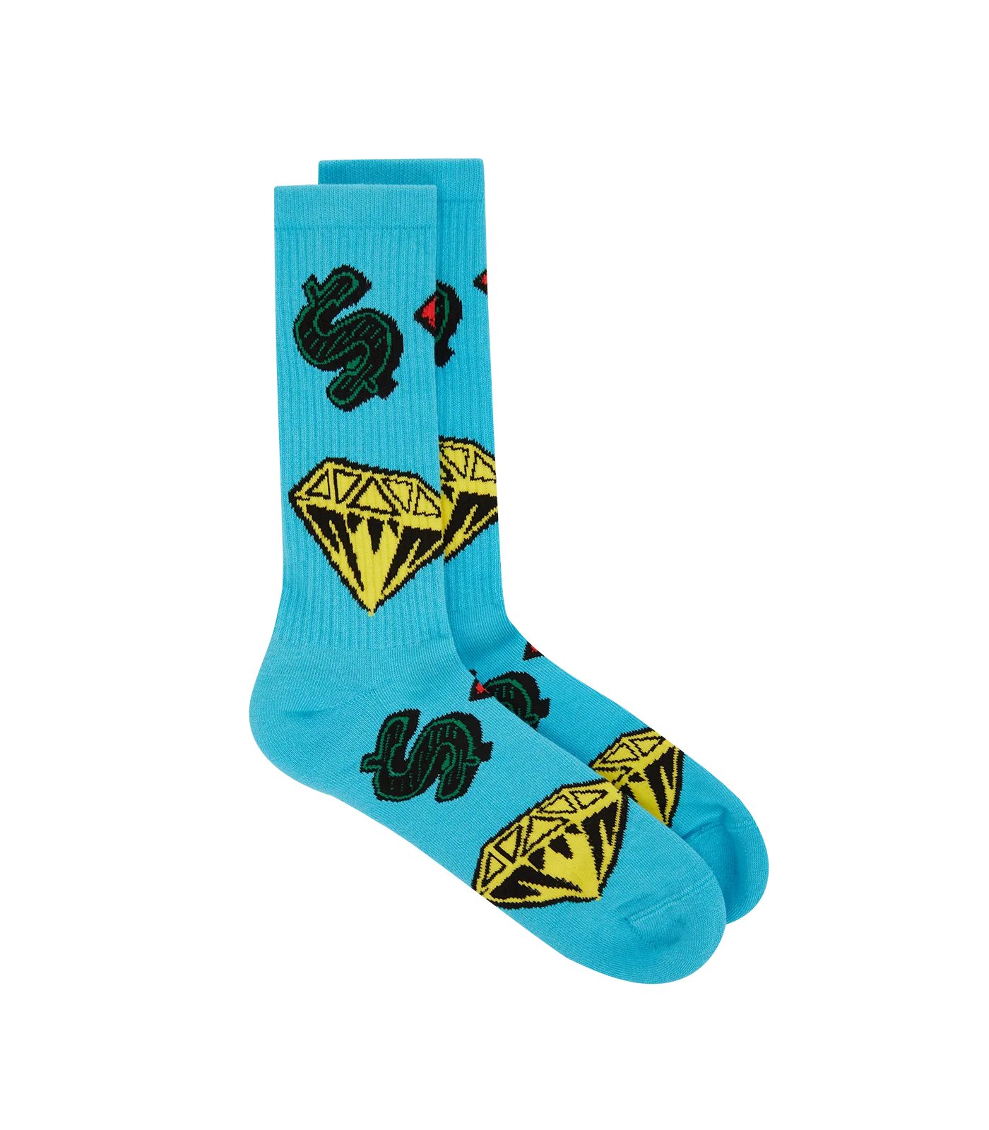 DIAMONDS & DOLLARS SOCKS - BLUE