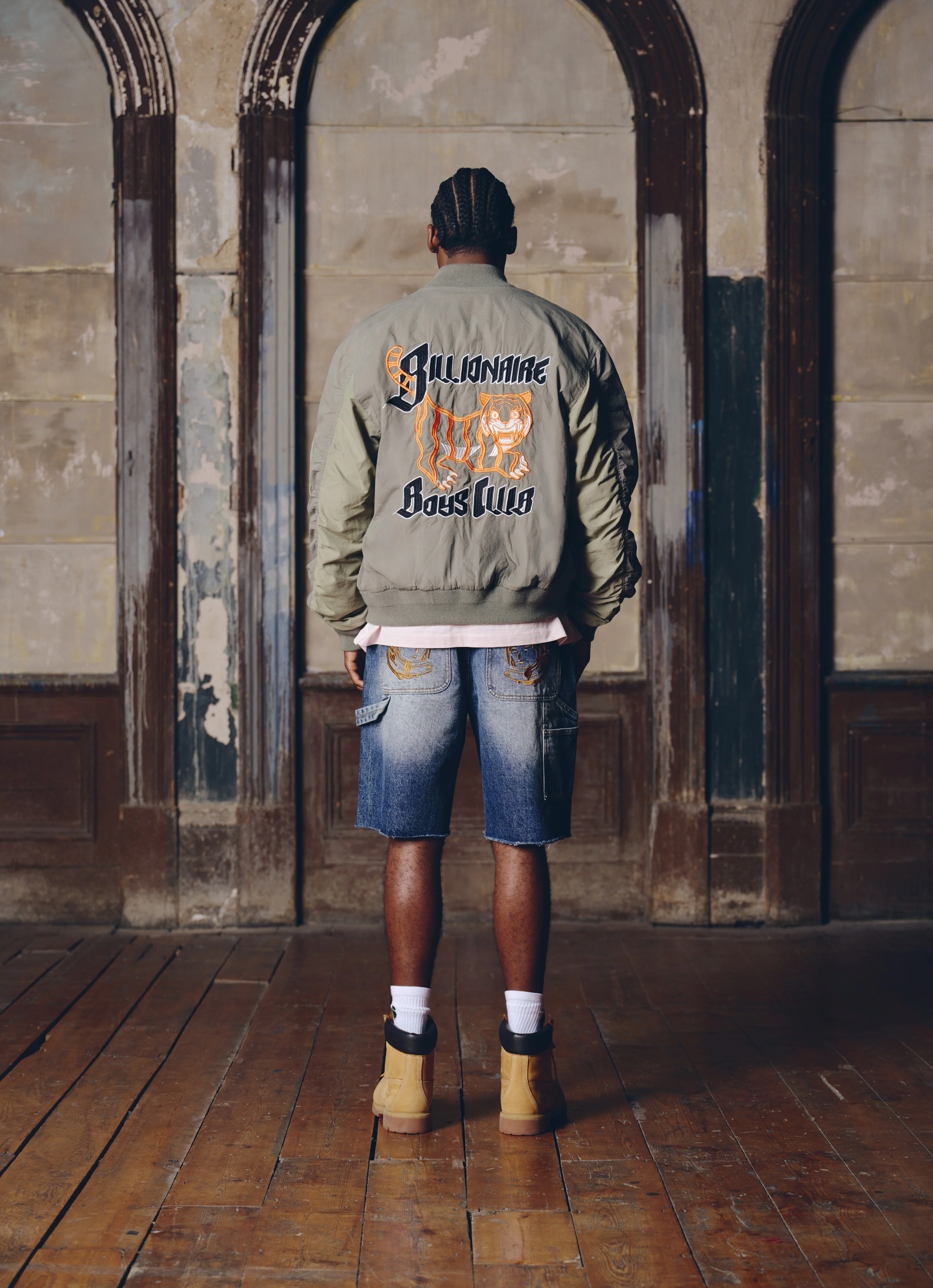 TIGER BOMBER JACKET - KHAKI - Image 3