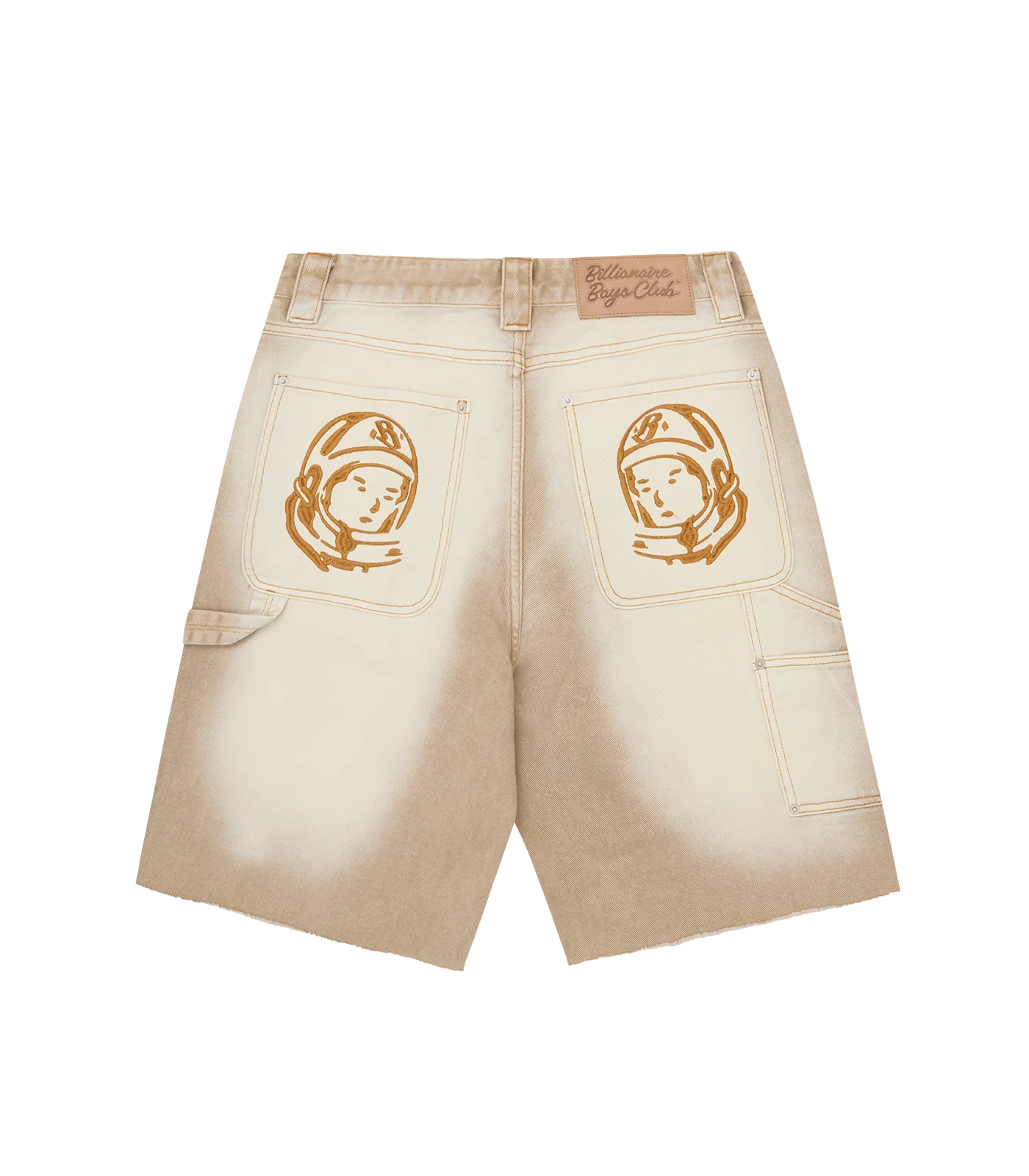 DISTRESSED ASTRO DENIM CARPENTER SHORTS - SAND WASH - Image 3