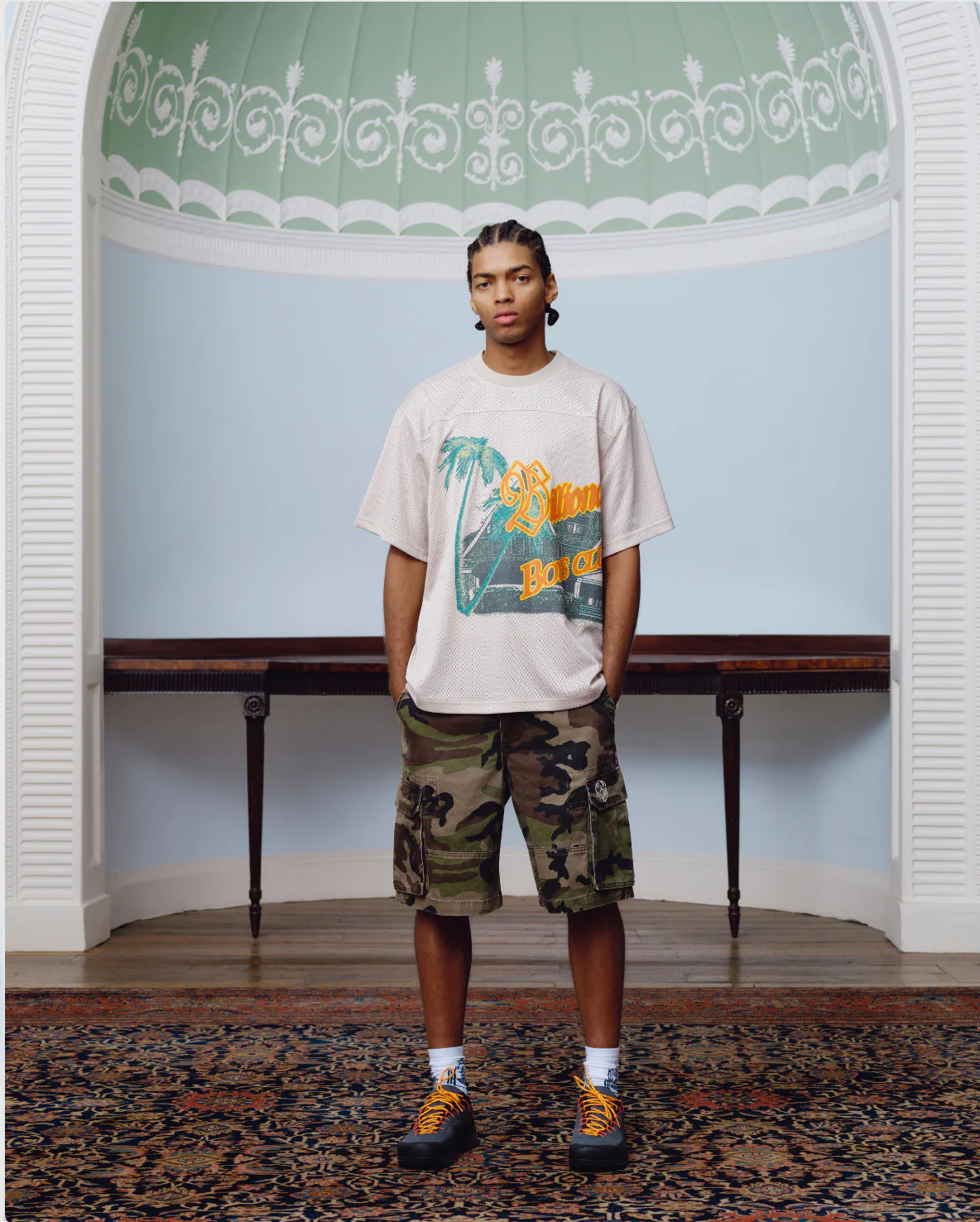 DISTRESSED CAMO CARGO SHORTS - CAMO - Image 3