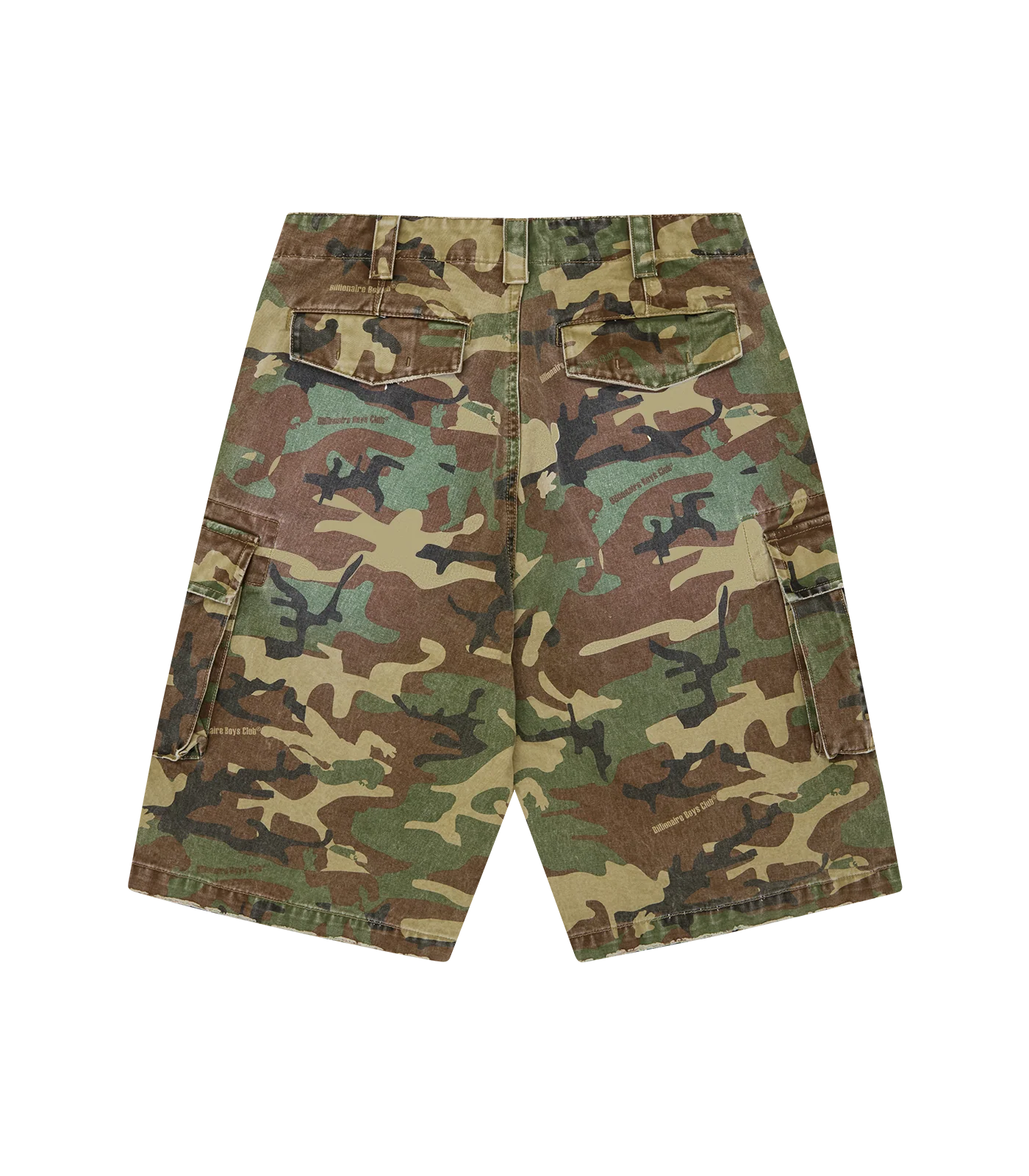 DISTRESSED OVERSIZED CARGO SHORTS - CAMO - Image 4