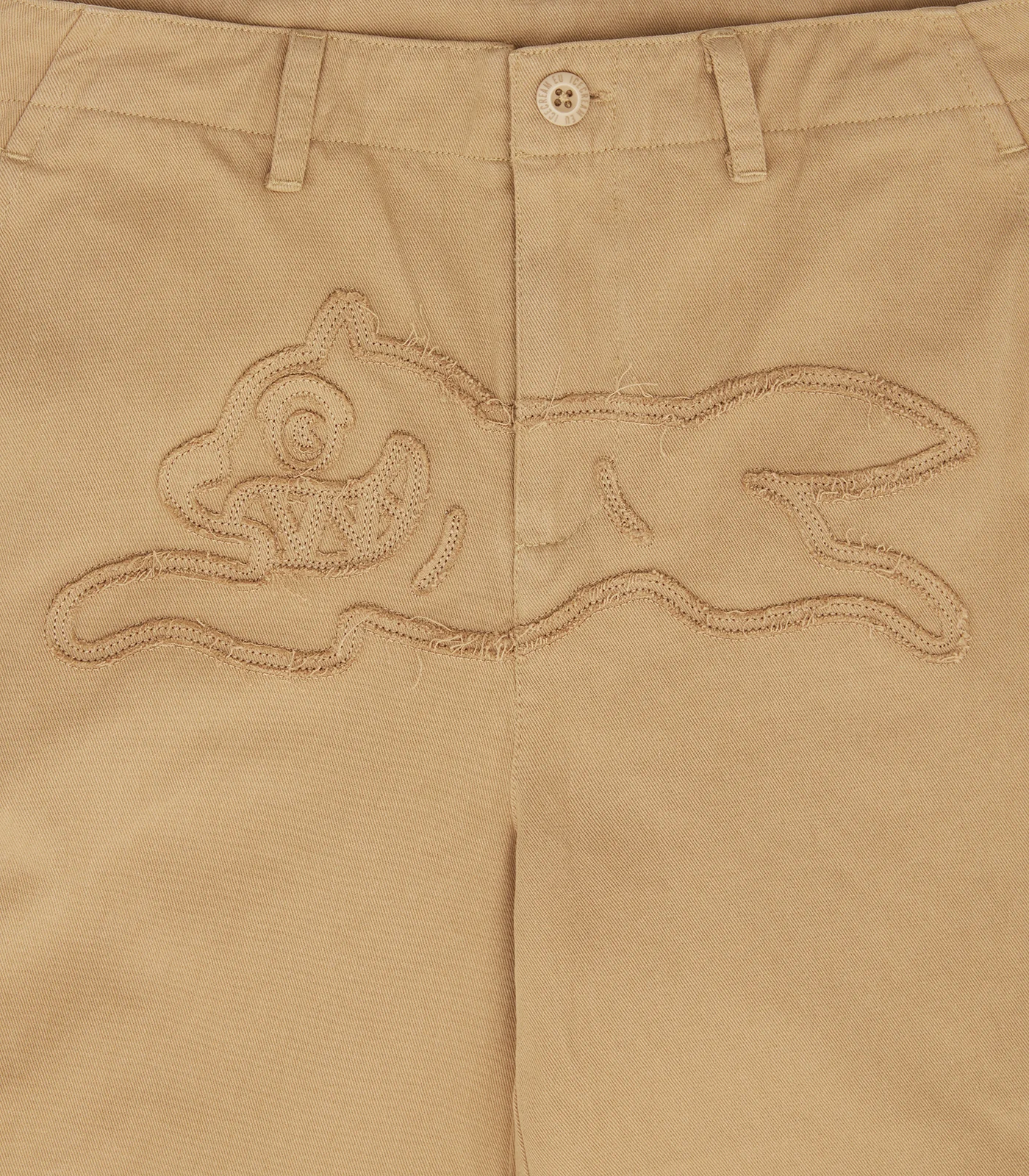 DISTRESSED RUNNING DOG CARGO PANTS - STONE - Image 3