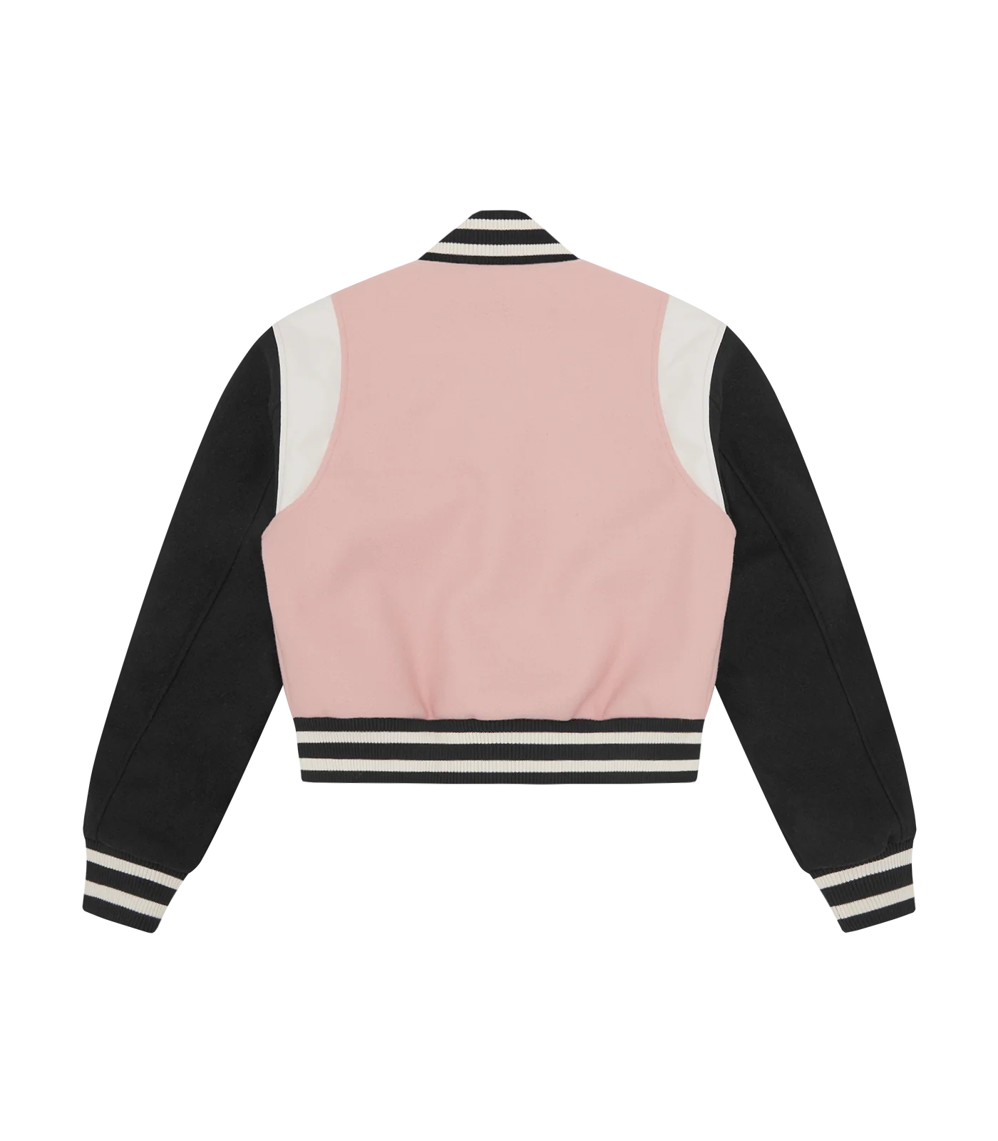 DRIPPY CROPPED VARSITY JACKET - PINK - Image 2