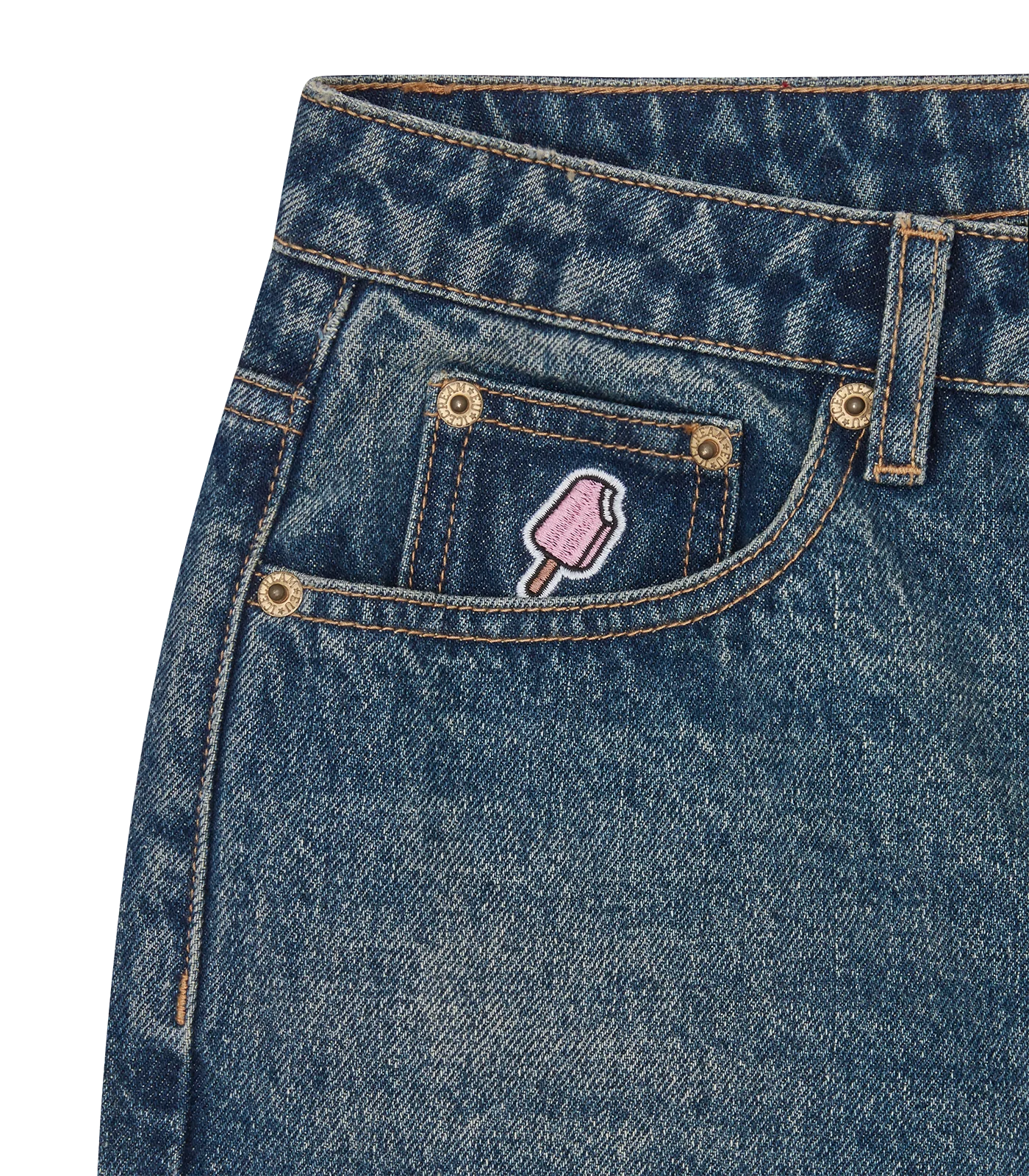 DRIPPY DENIM PANTS - VINTAGE WASH - Image 3