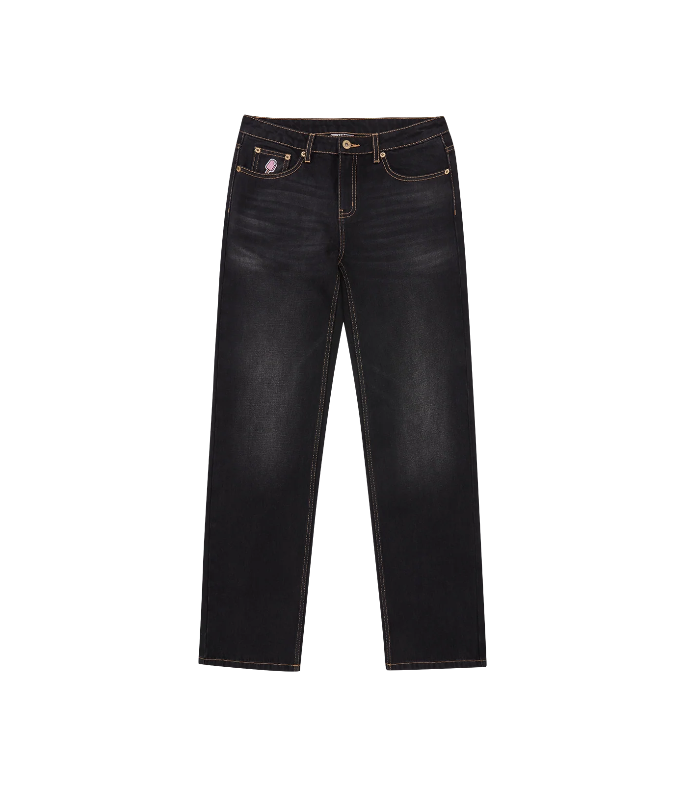 DRIPPY DENIM PANTS - WASHED BLACK