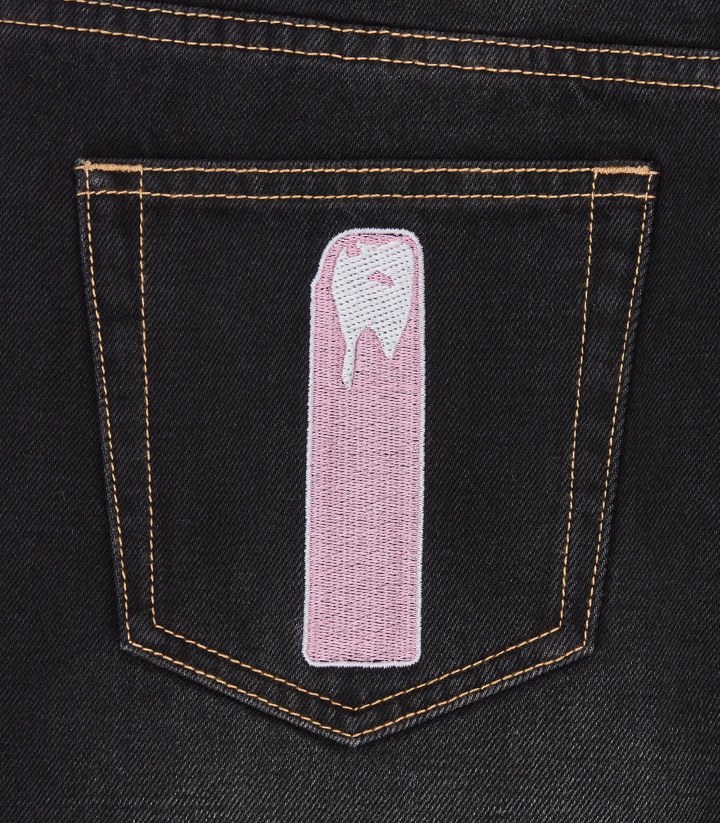 DRIPPY DENIM PANTS - WASHED BLACK - Image 4