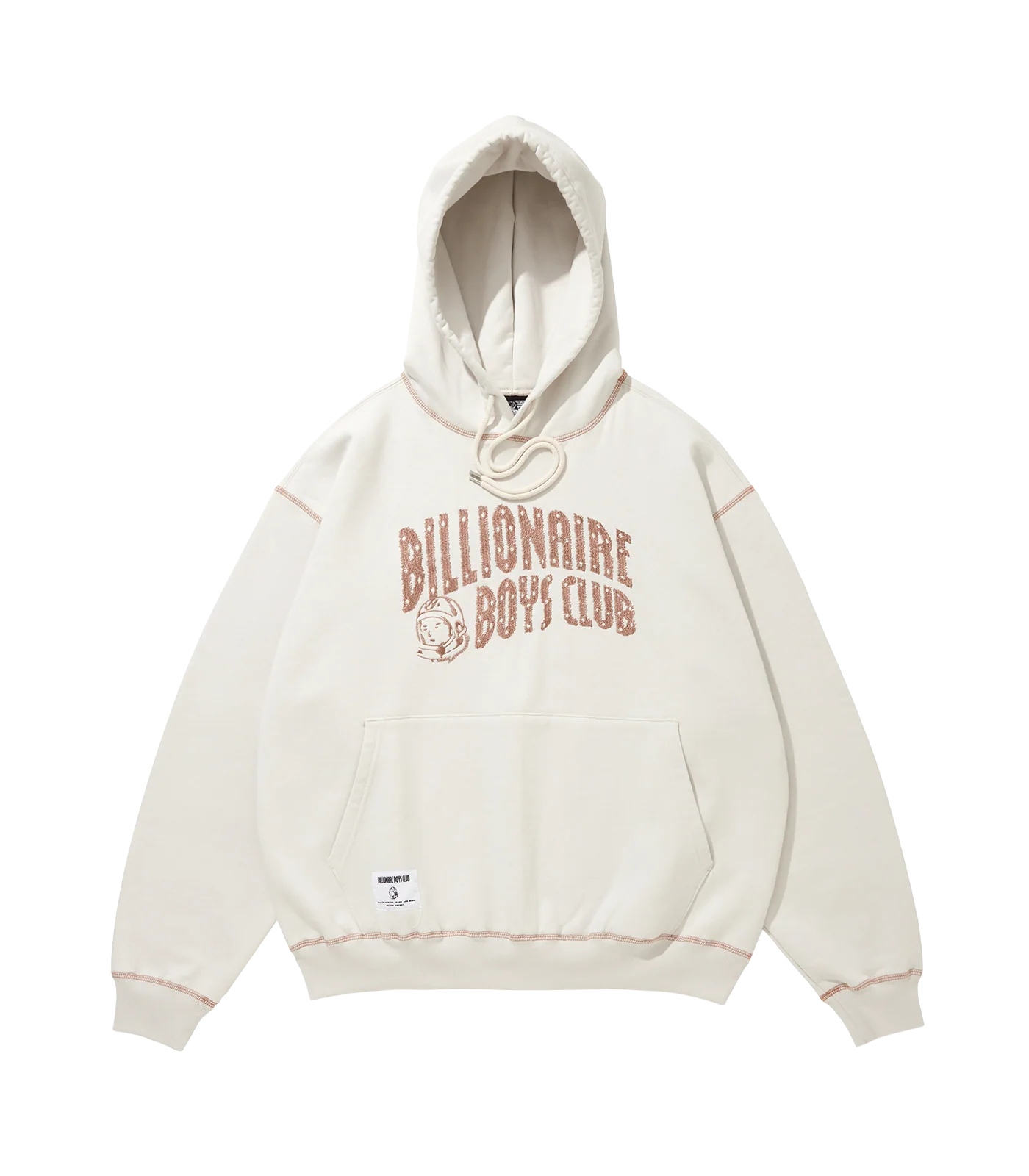 EMBROIDERED ARCH LOGO HOOD - ASH GREY