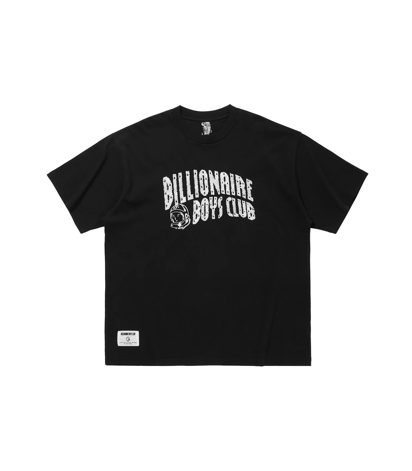 EMBROIDERED ARCH LOGO LOGO T-SHIRT - BLACK
