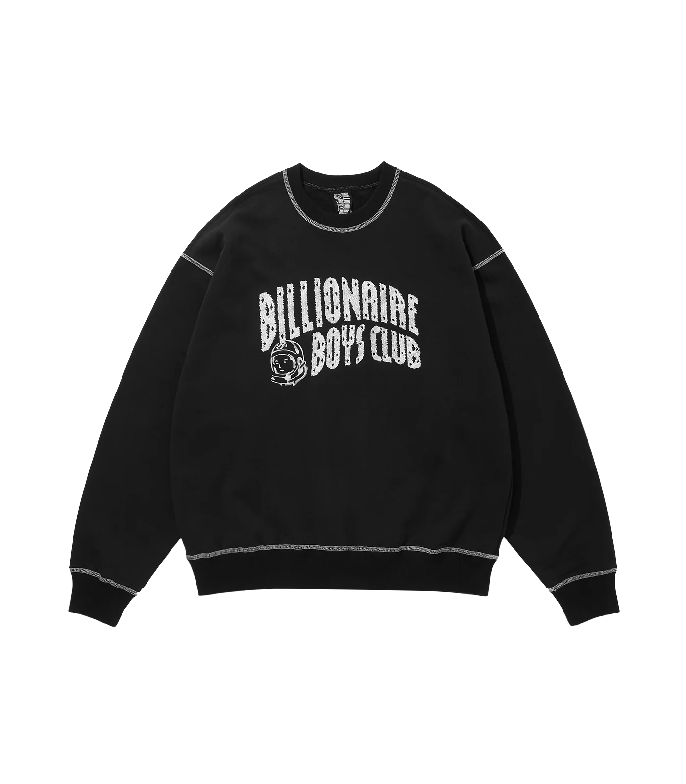 EMBROIDERED ARCH LOGO SWEATSHIRT - BLACK