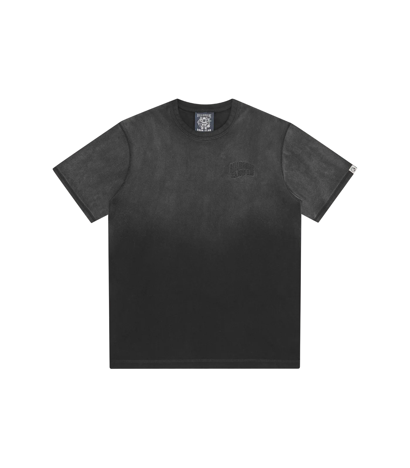 EMBROIDERED ARCH LOGO T-SHIRT - BLACK