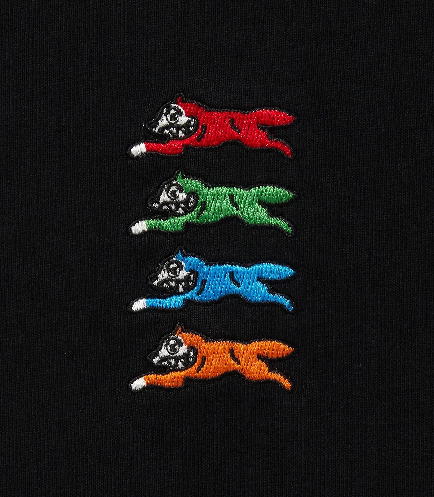 EMBROIDERED LOGO RUNNING DOG T-SHIRT - BLACK - Image 3