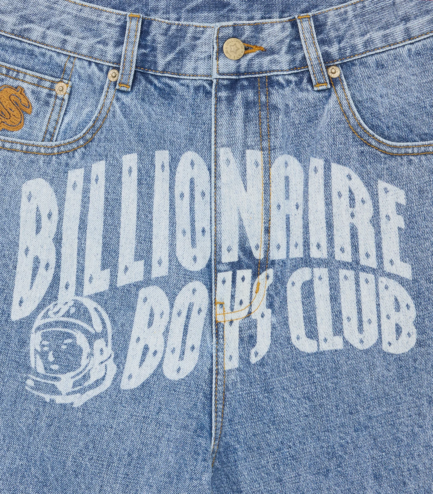 FADED ARCH LOGO DENIM SHORTS - LIGHT WASH BLUE - Image 6