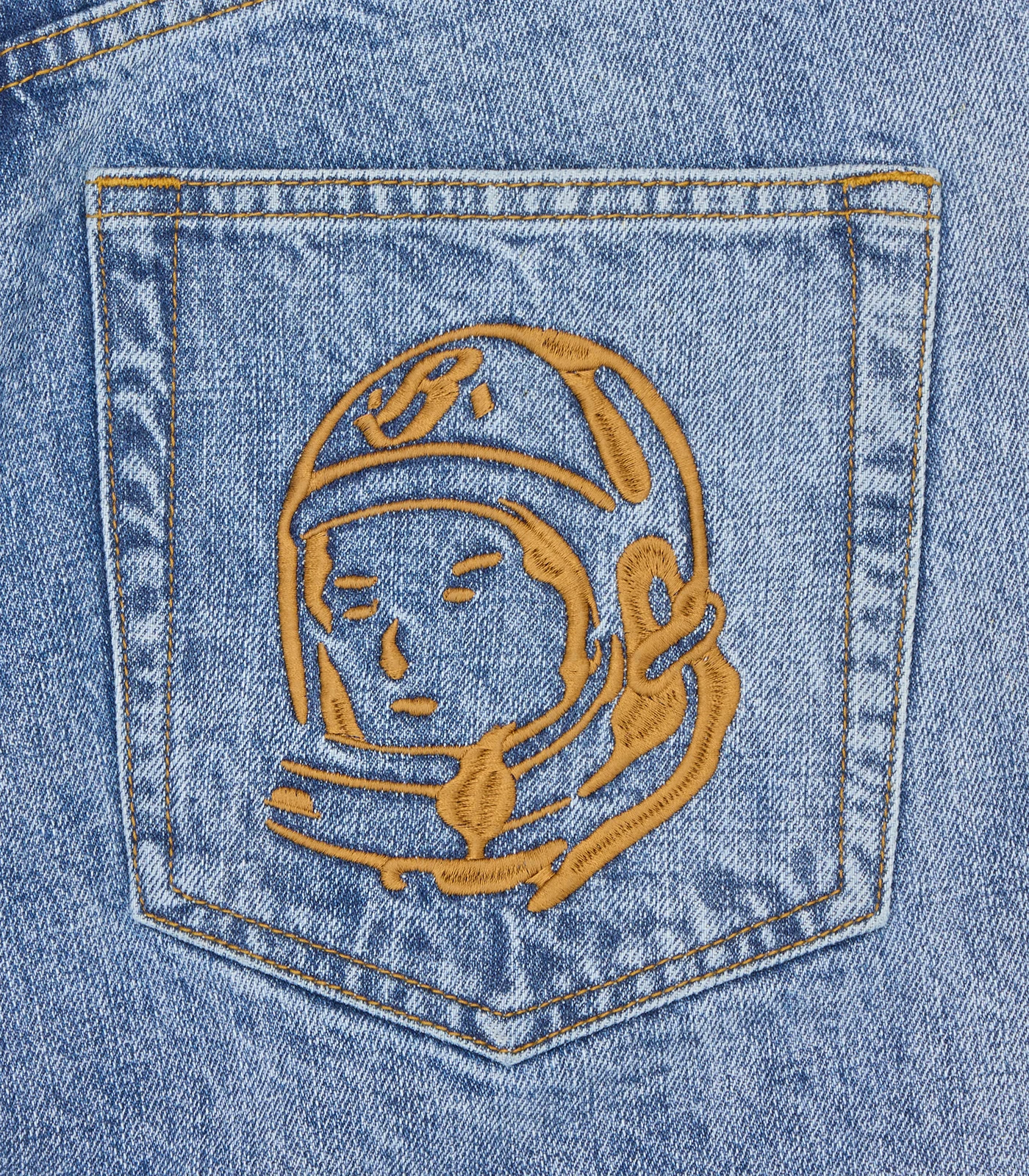 FADED ARCH LOGO DENIM SHORTS - LIGHT WASH BLUE - Image 7