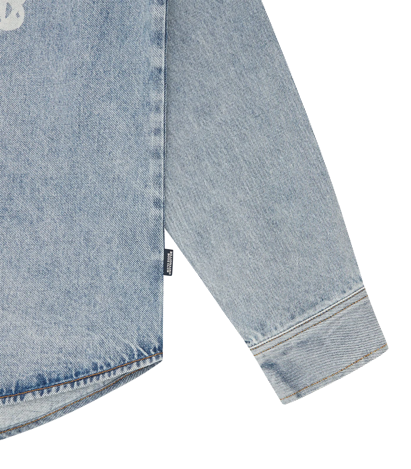 FADED ARCH LOGO L/S DENIM SHIRT - LIGHT WASH BLUE - Image 4