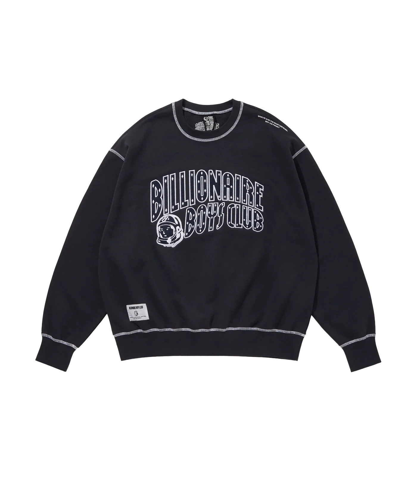 EMBROIDERED ARCH LOGO SWEATSHIRT - NAVY