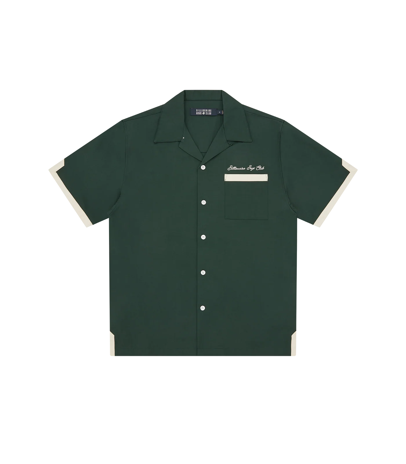 FLAMINGO BOWLING SHIRT - DARK GREEN