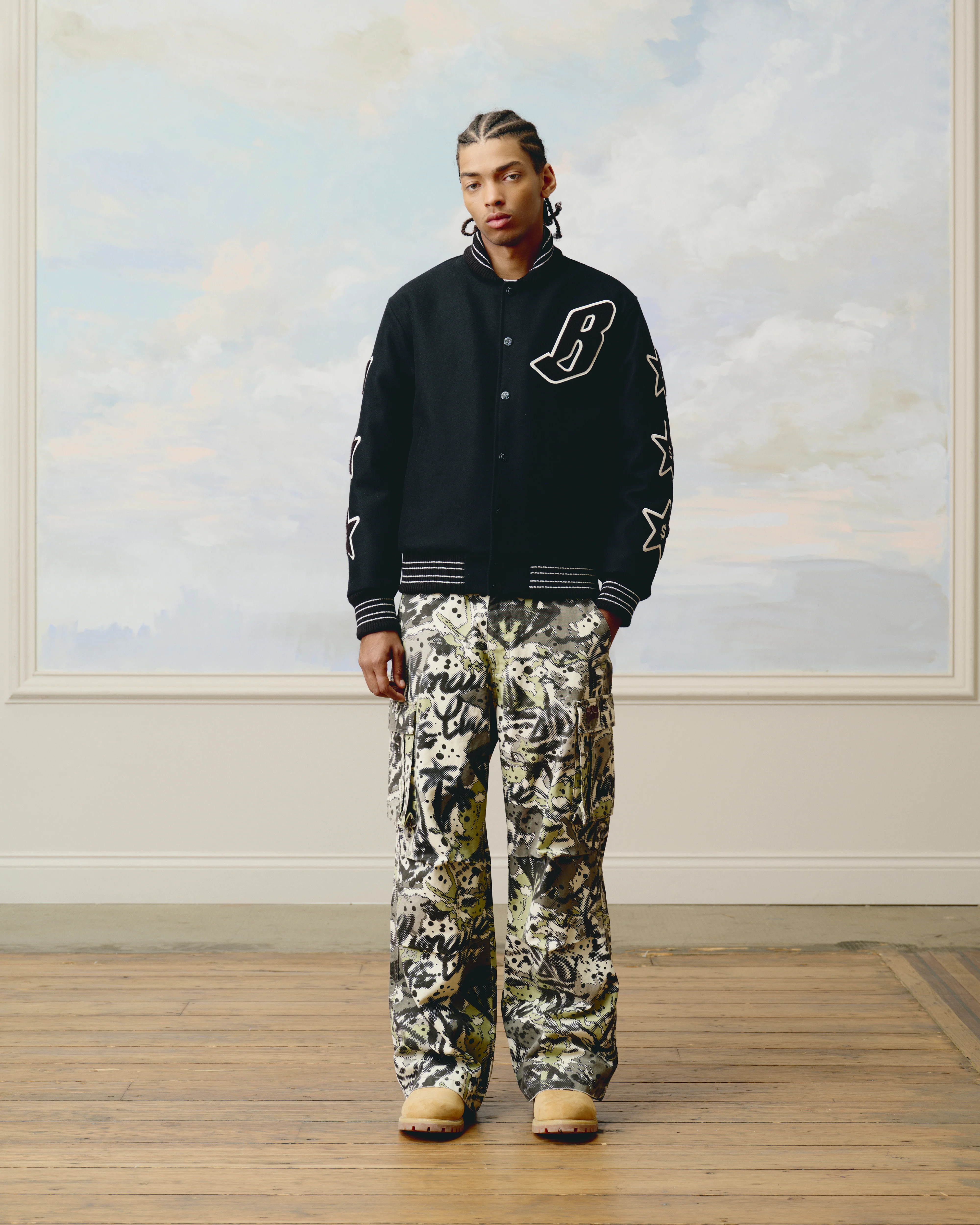 FLYING B VARSITY JACKET - BLACK - Image 2