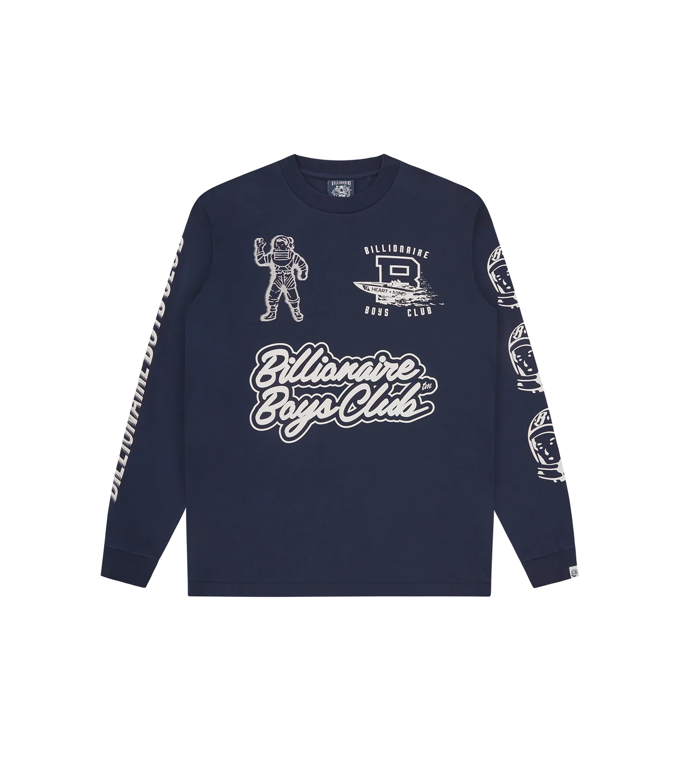 GLOBAL REGATTA MULTI PRINT L/S T-SHIRT - NAVY