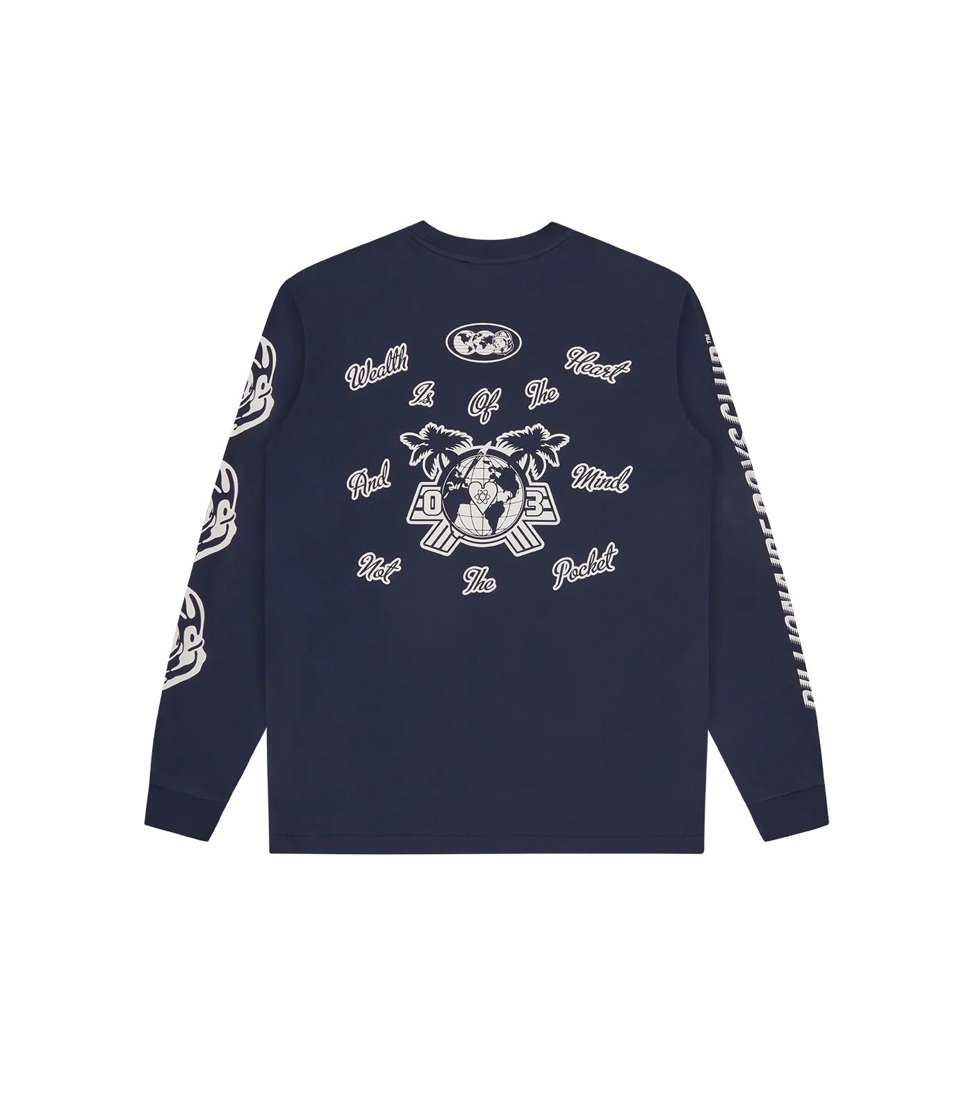 GLOBAL REGATTA MULTI PRINT L/S T-SHIRT - NAVY - Image 2