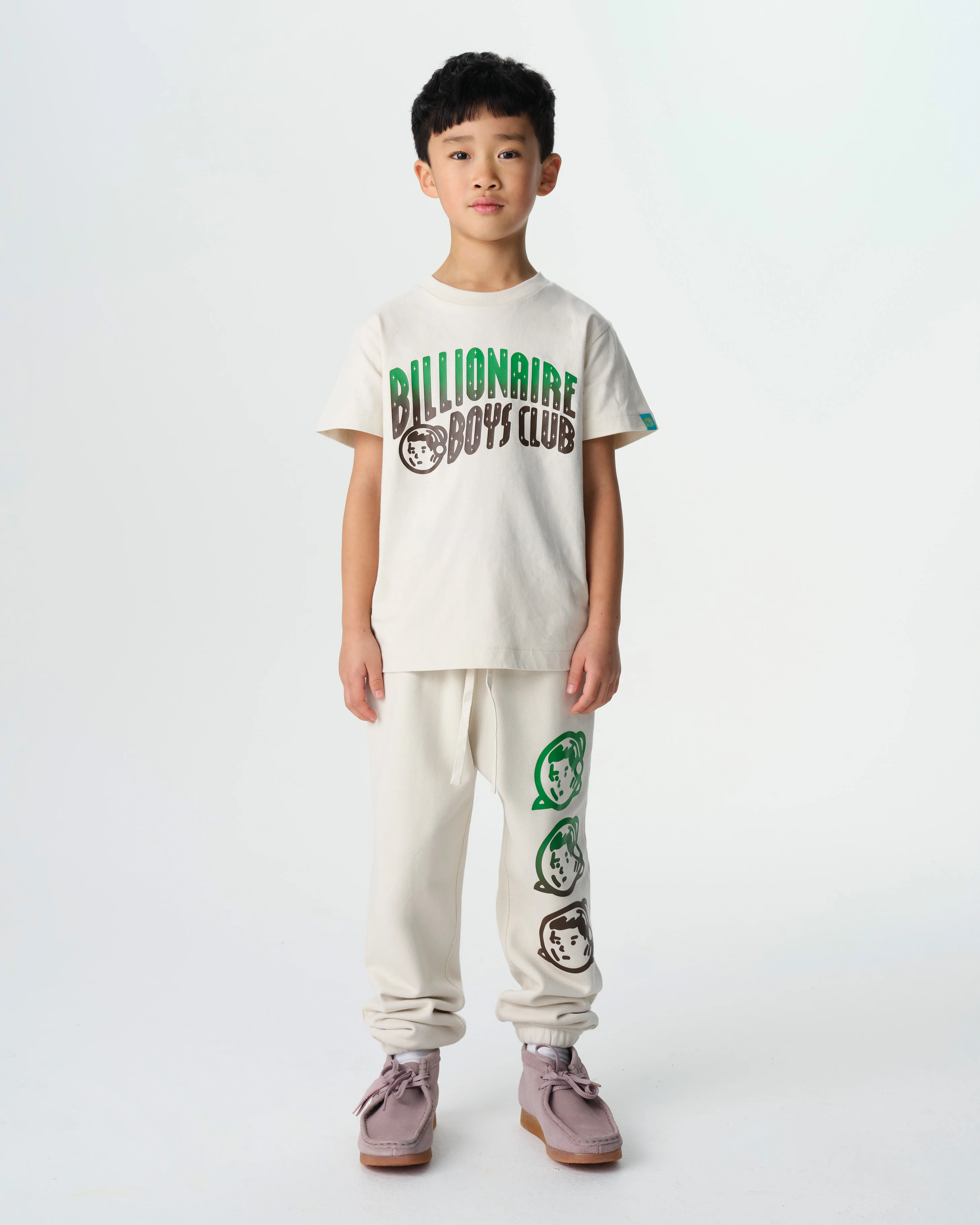 KIDS GRADIENT ARCH LOGO T-SHIRT - ECRU - Image 3