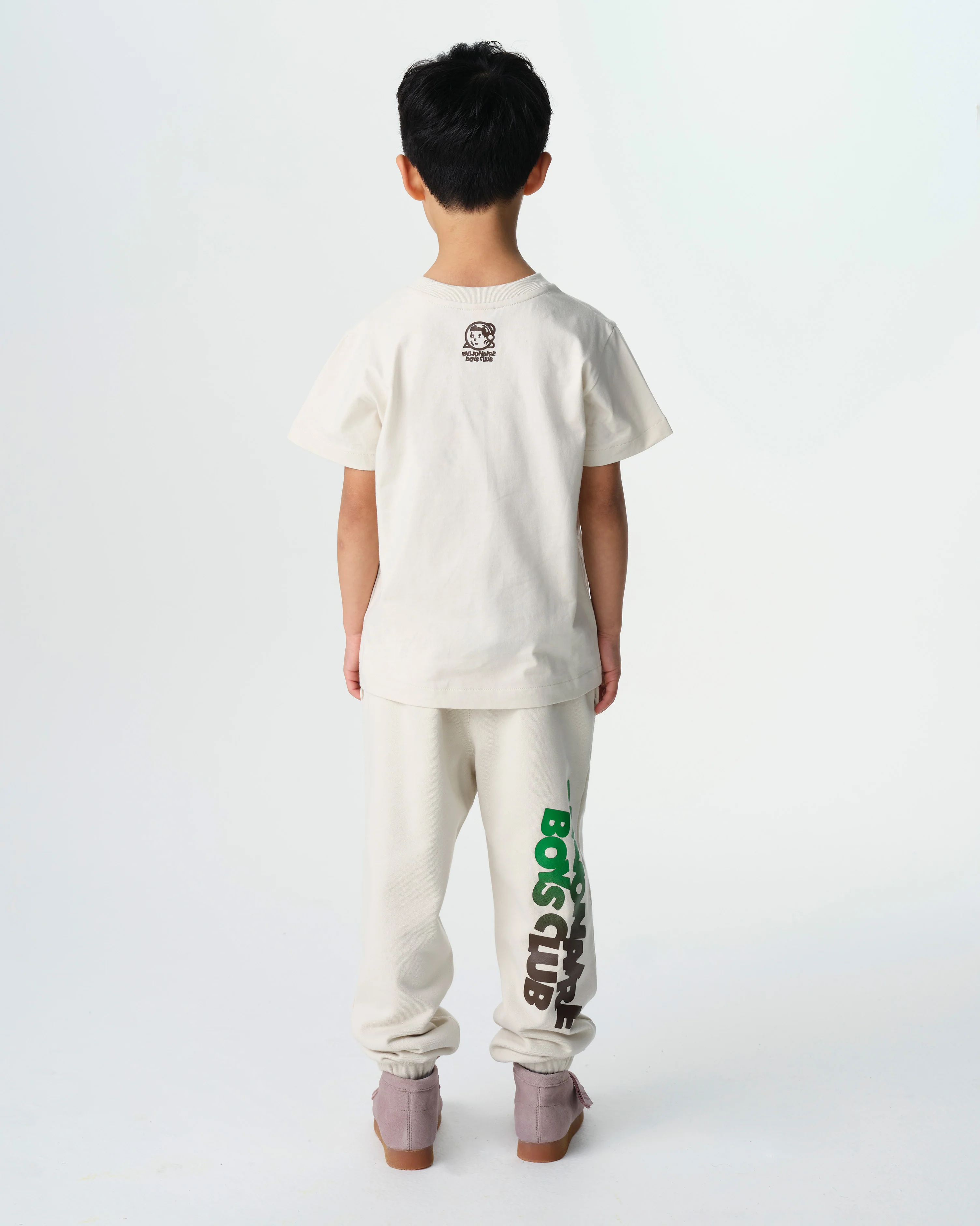 KIDS GRADIENT ARCH LOGO T-SHIRT - ECRU - Image 4