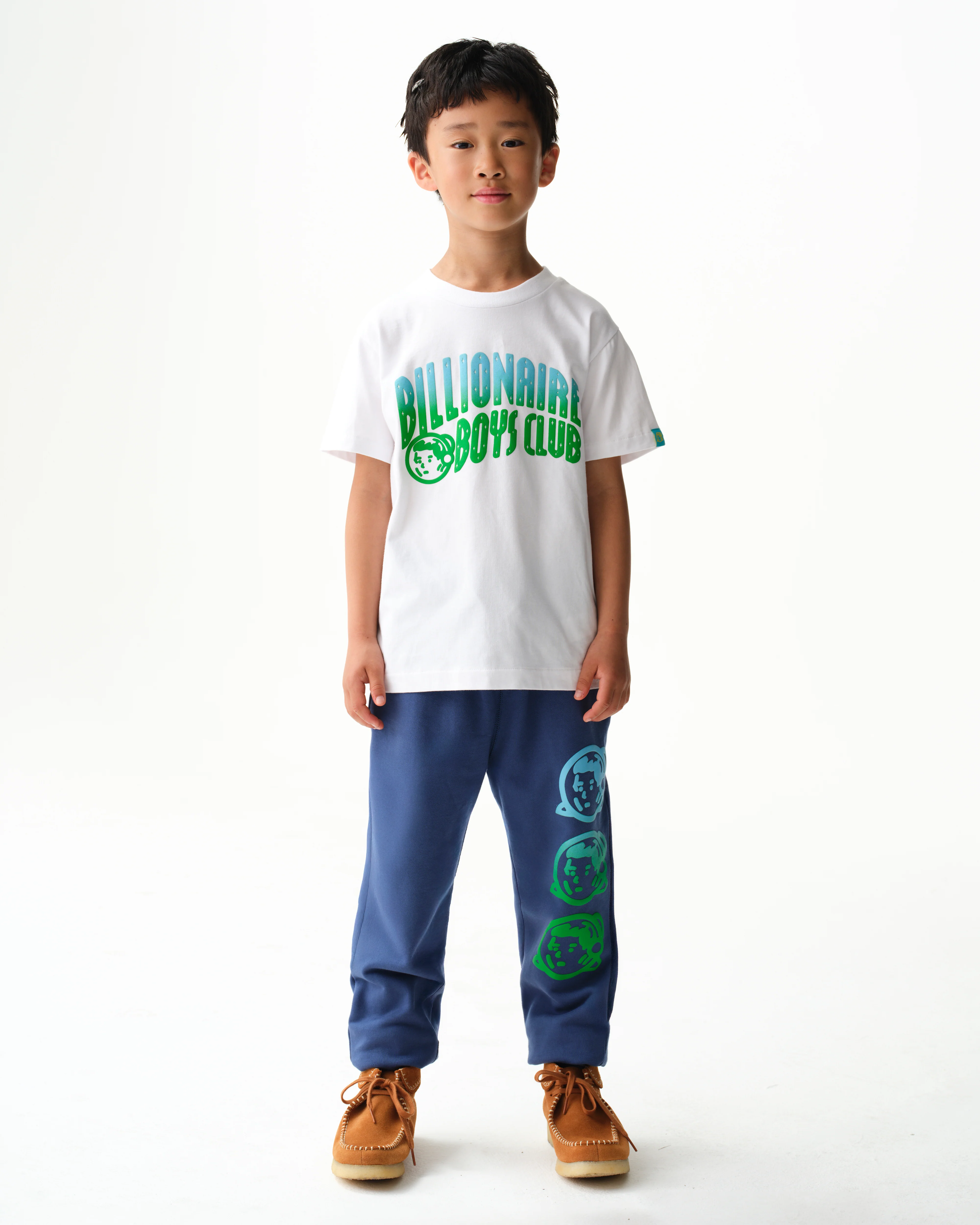KIDS GRADIENT PUFF PRINT ARCH LOGO T-SHIRT - WHITE - Image 3