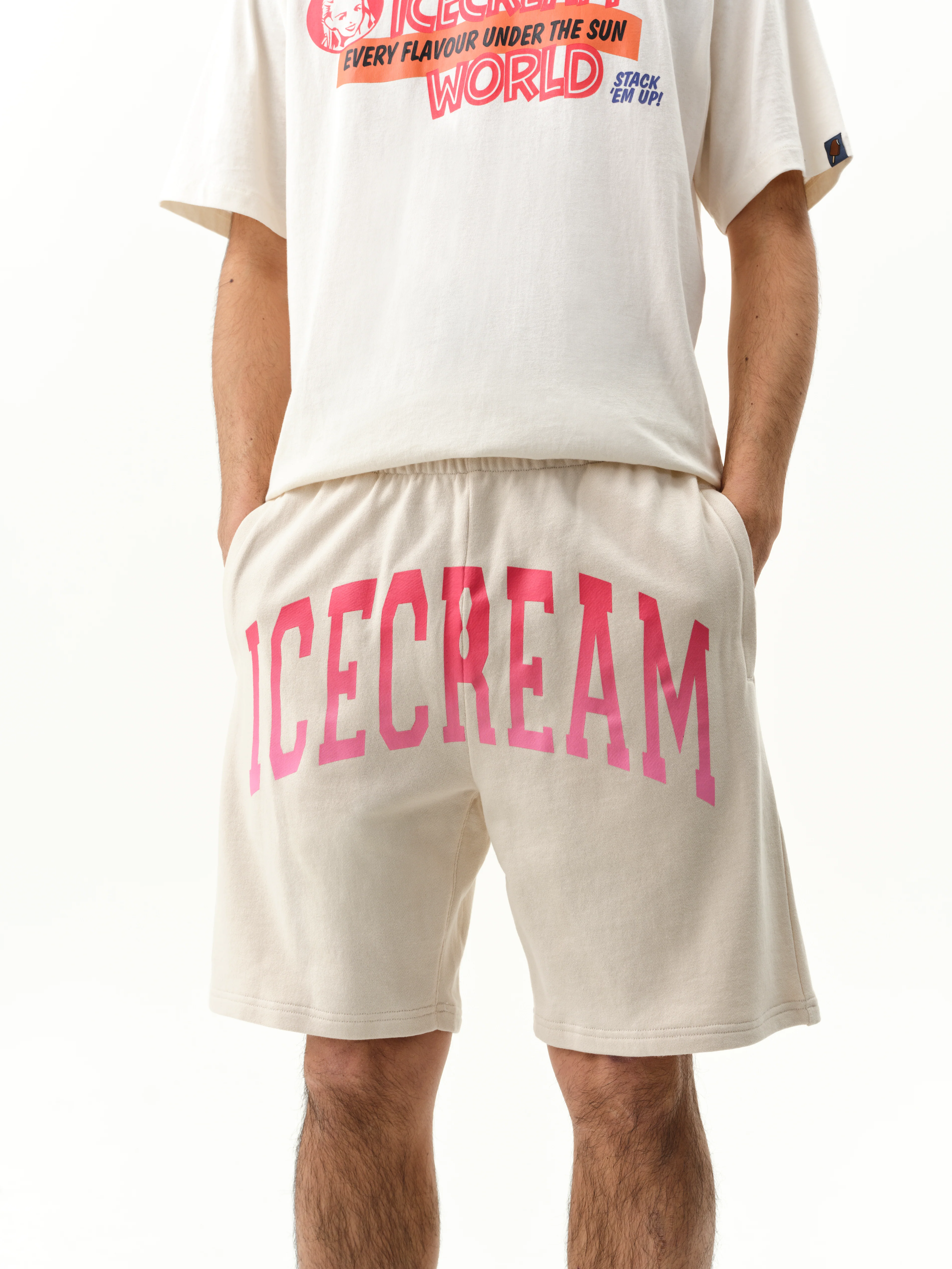 GRADIENT SHORTS - ECRU - Image 3