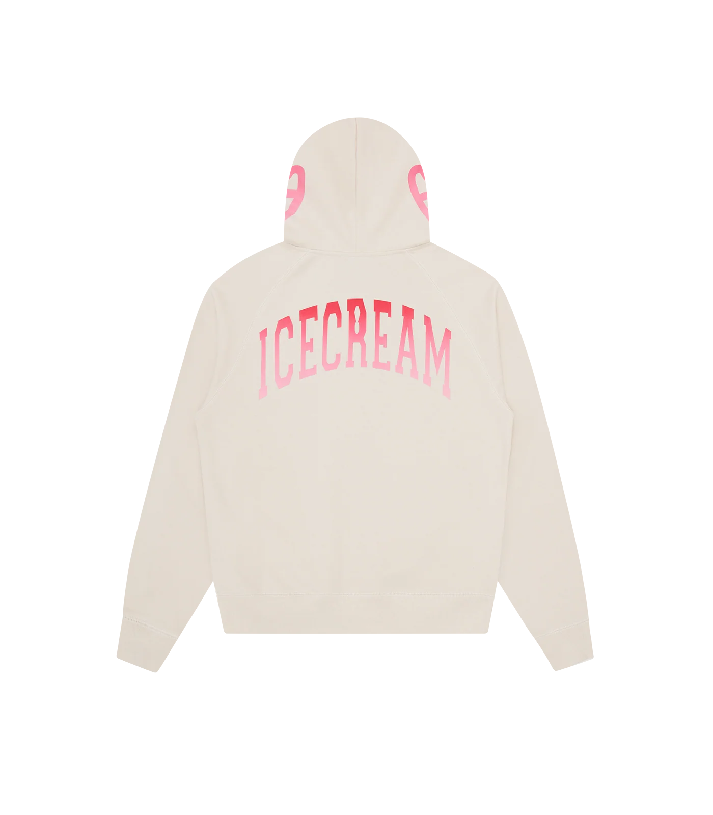 GRADIENT SMILEY ZIP THROUGH HOOD - ECRU - Image 2