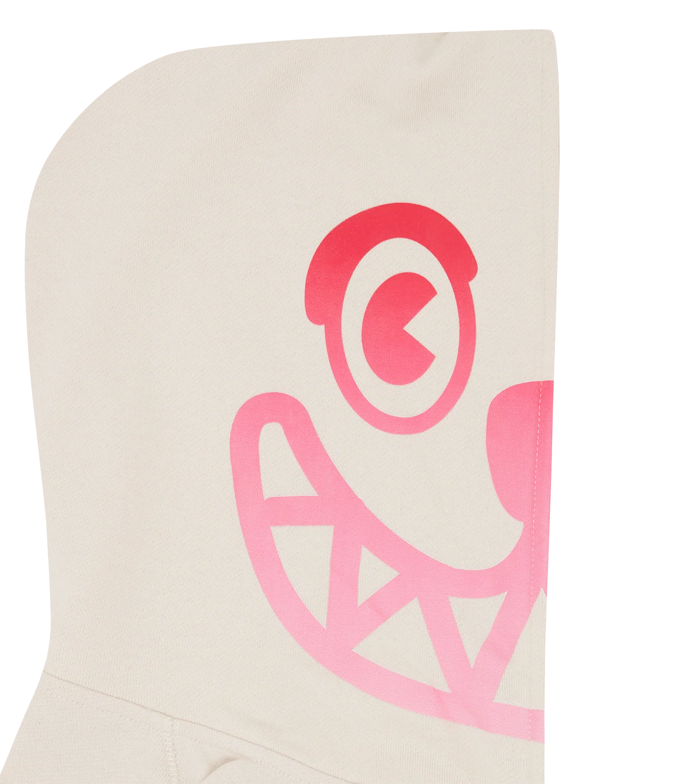 GRADIENT SMILEY ZIP THROUGH HOOD - ECRU - Image 8