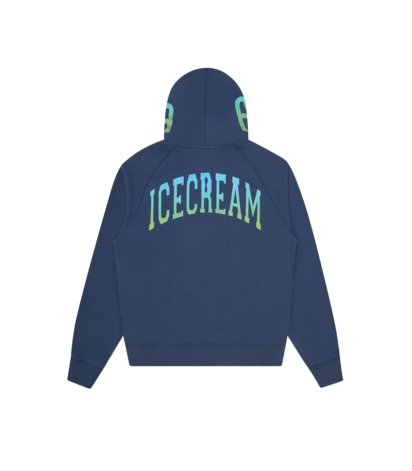 GRADIENT SMILEY ZIP THROUGH HOOD - NAVY - Image 2