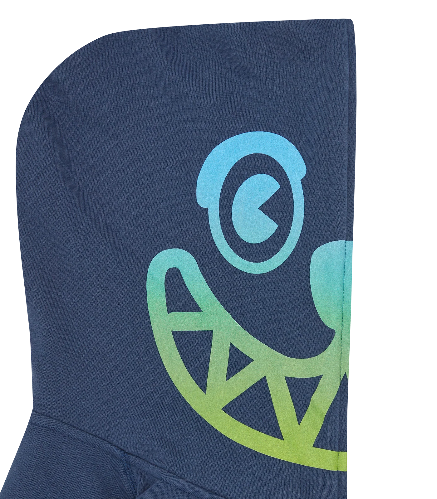 GRADIENT SMILEY ZIP THROUGH HOOD - NAVY - Image 8