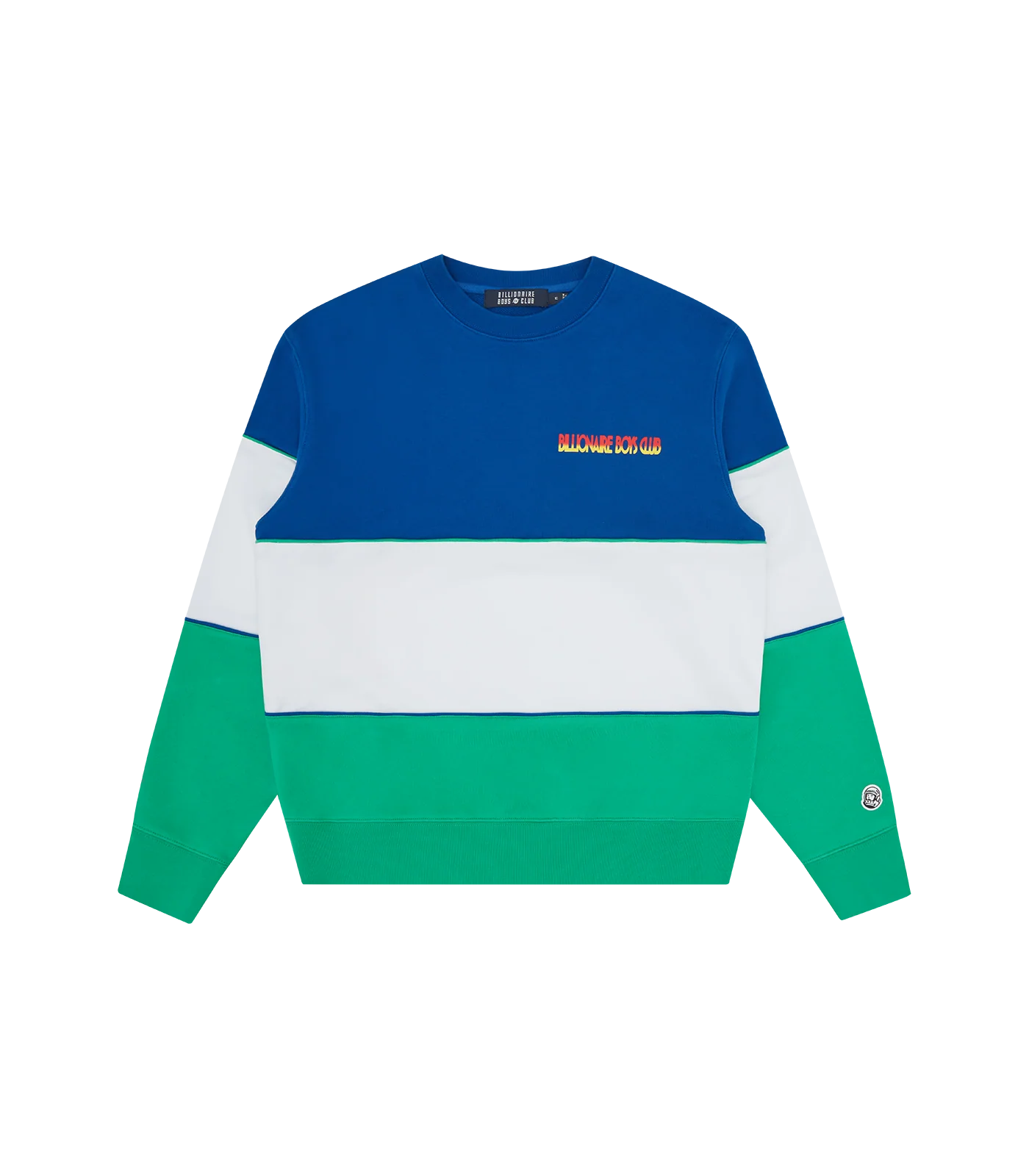GREAT WAVE PANELLED CREWNECK - BLUE