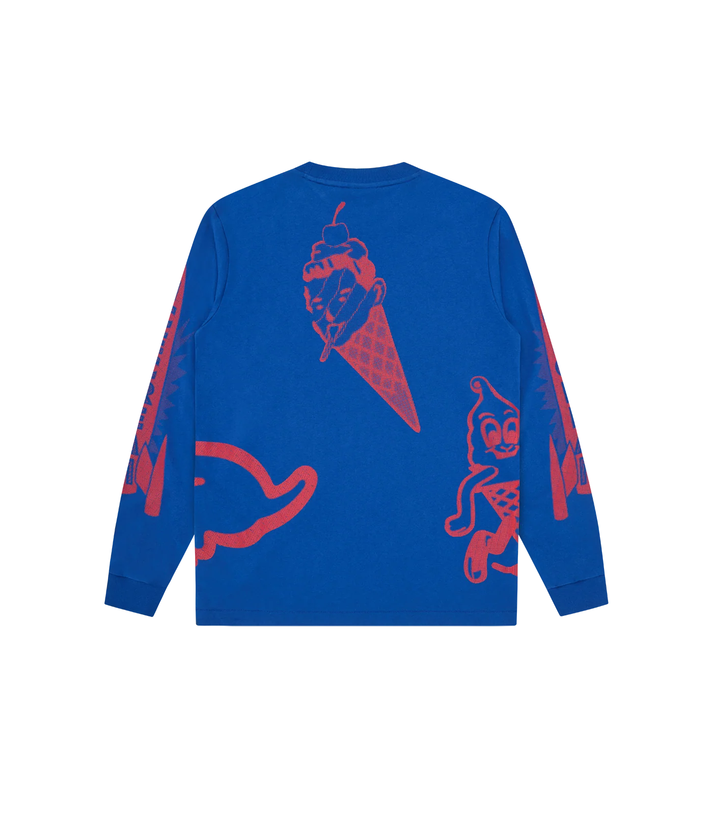 HALFTONE MULTI LOGO L/S T-SHIRT - BLUE - Image 2