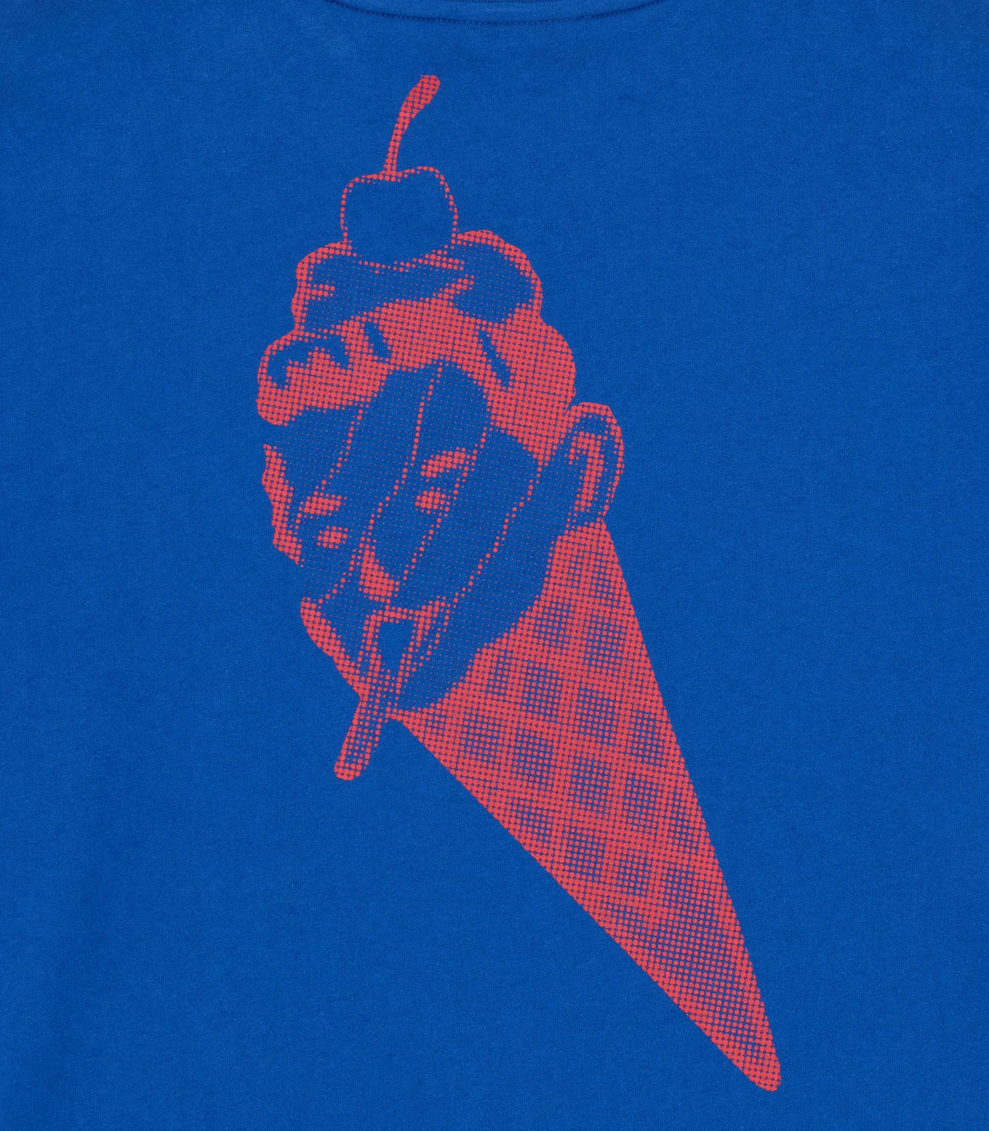 HALFTONE MULTI LOGO L/S T-SHIRT - BLUE - Image 4
