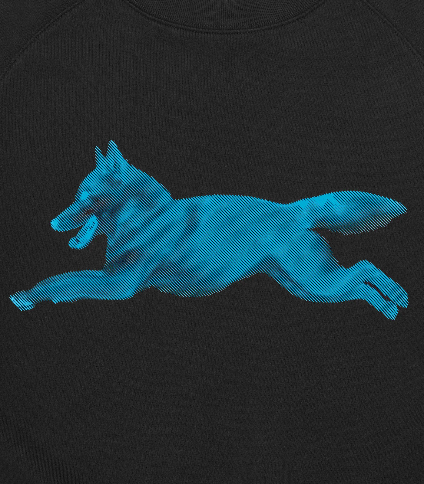 HALFTONE RUNNING DOG CREWNECK - BLACK - Image 3