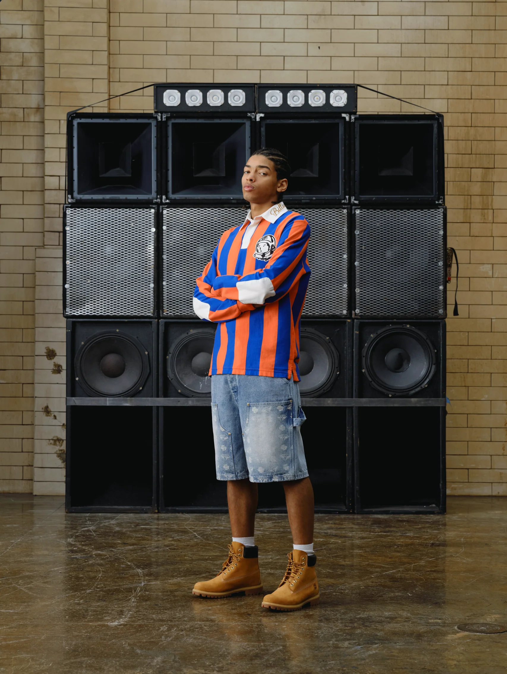HEAVY STRIPE RUGBY SHIRT - ORANGE STRIPE - Image 3