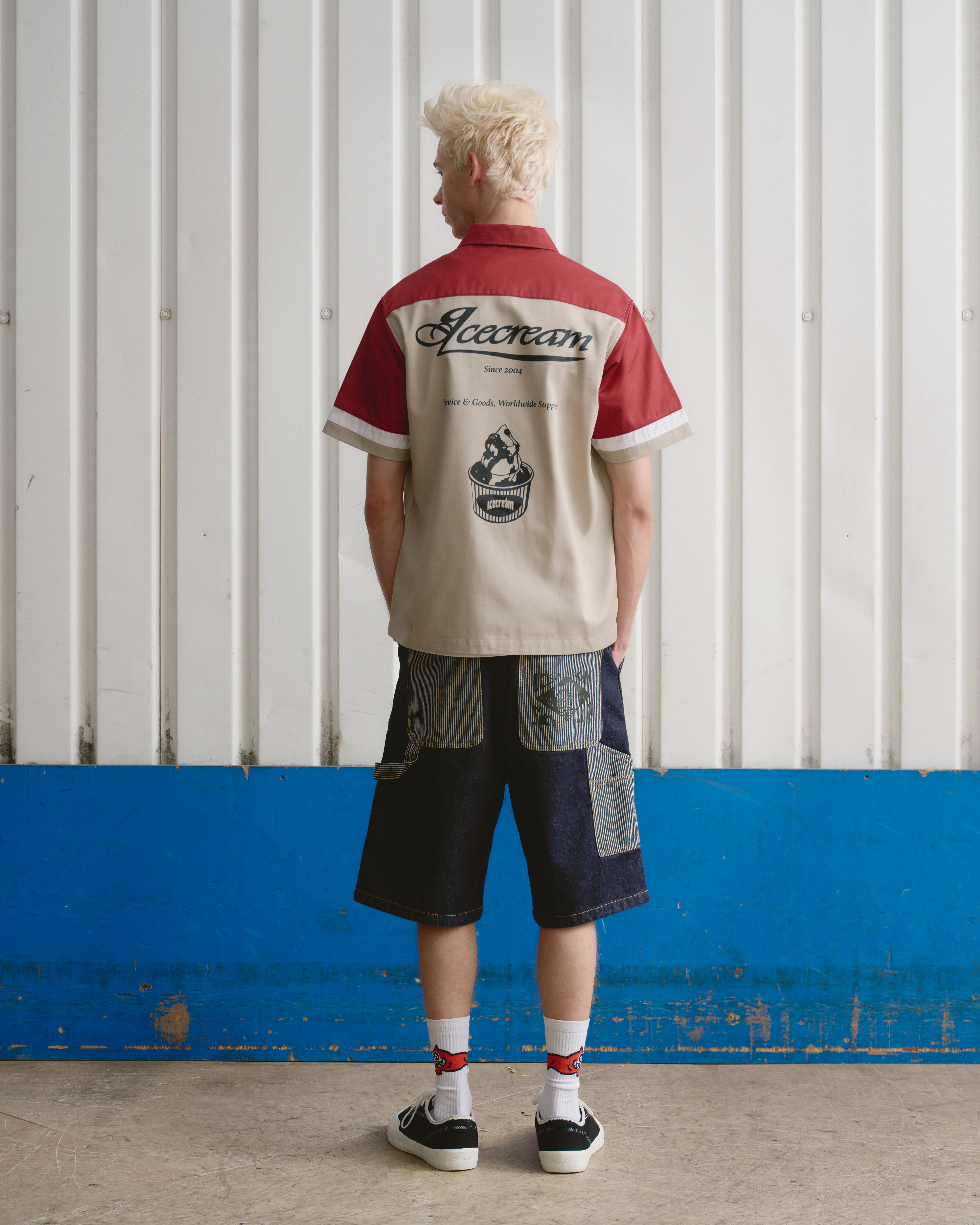 PARLOR WORK SHIRT - BEIGE/RED - Image 3