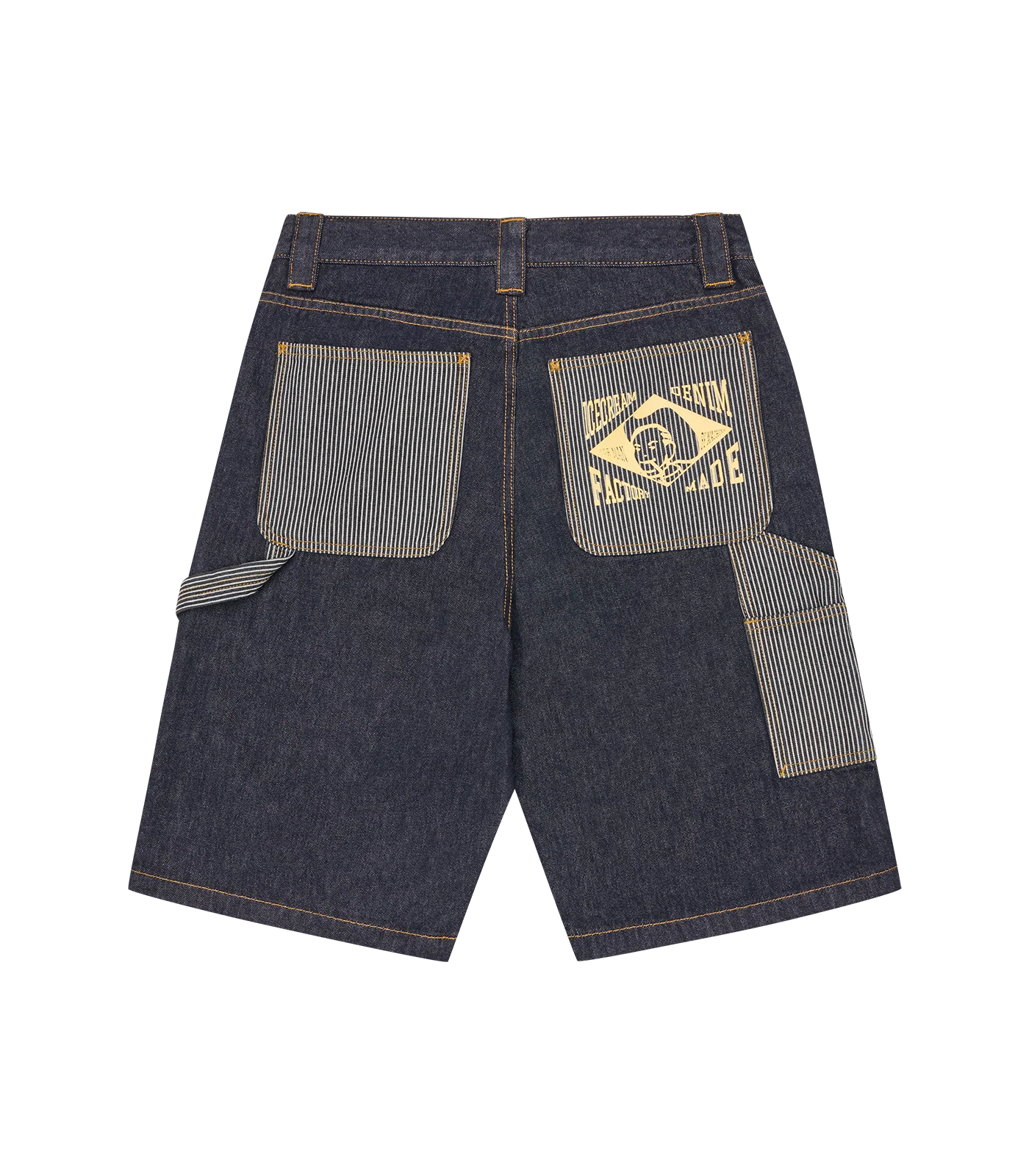 HICKORY PANEL DENIM CARPENTER SHORTS - INDIGO - Image 4