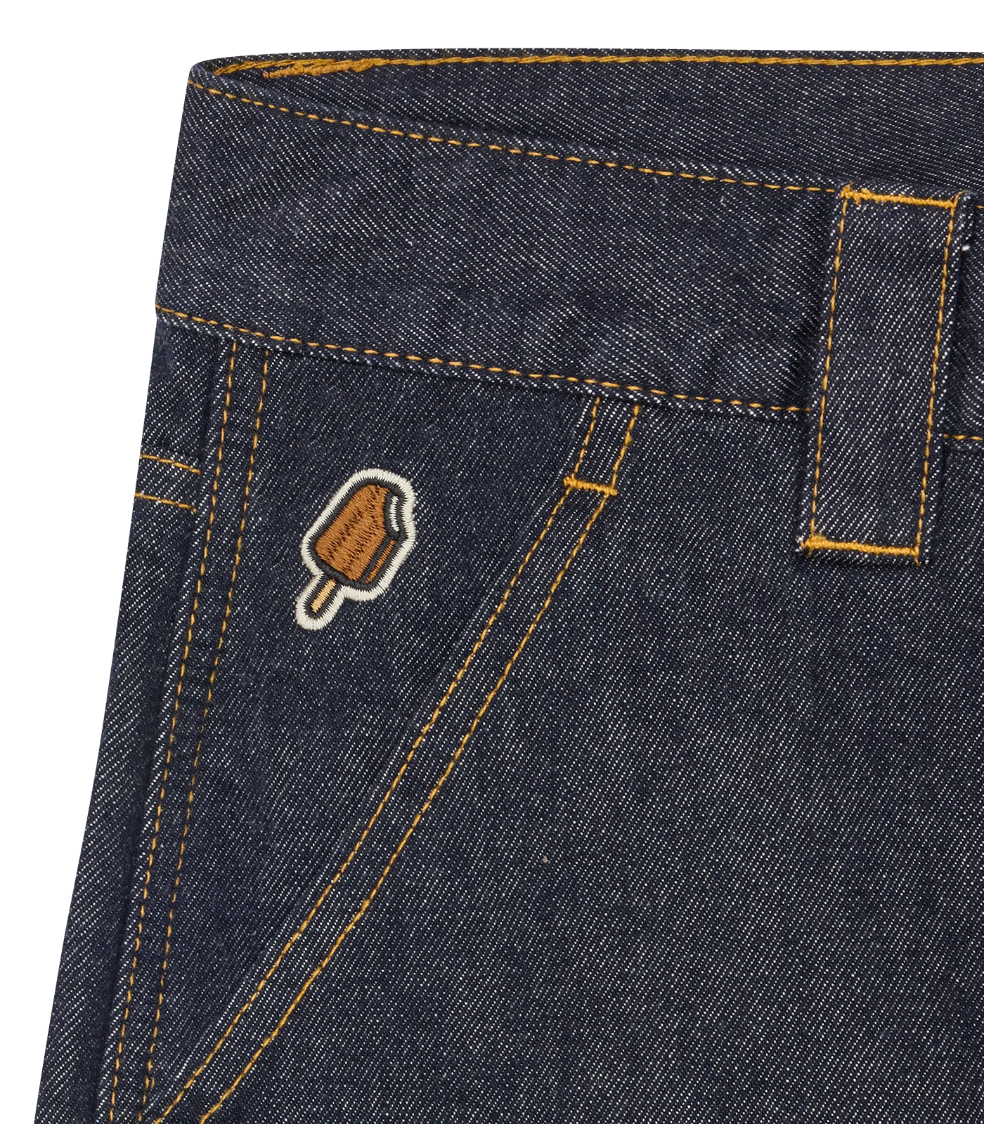HICKORY PANEL DENIM CARPENTER SHORTS - INDIGO - Image 5