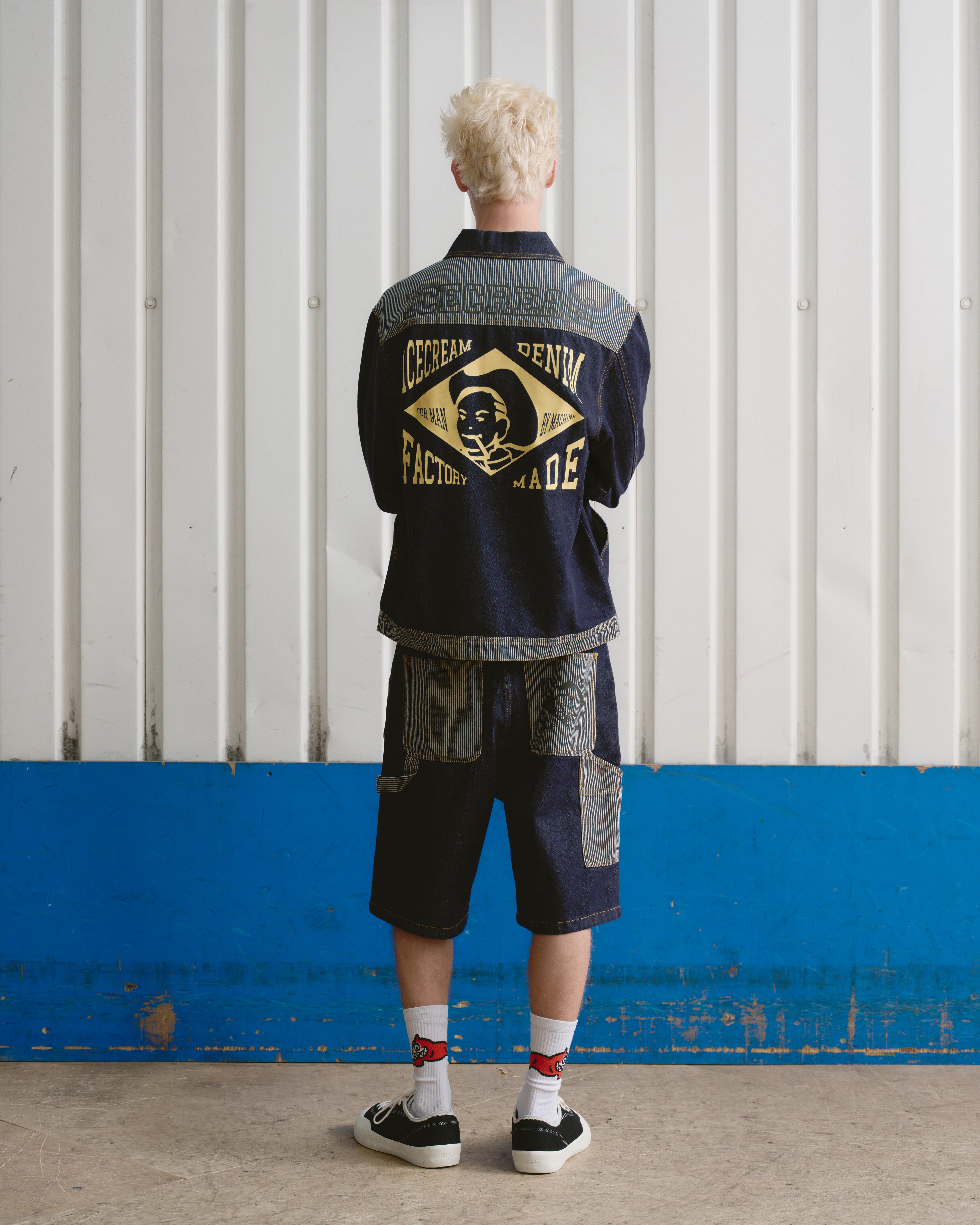HICKORY PANEL DENIM TRUCKER JACKET - INDIGO - Image 3