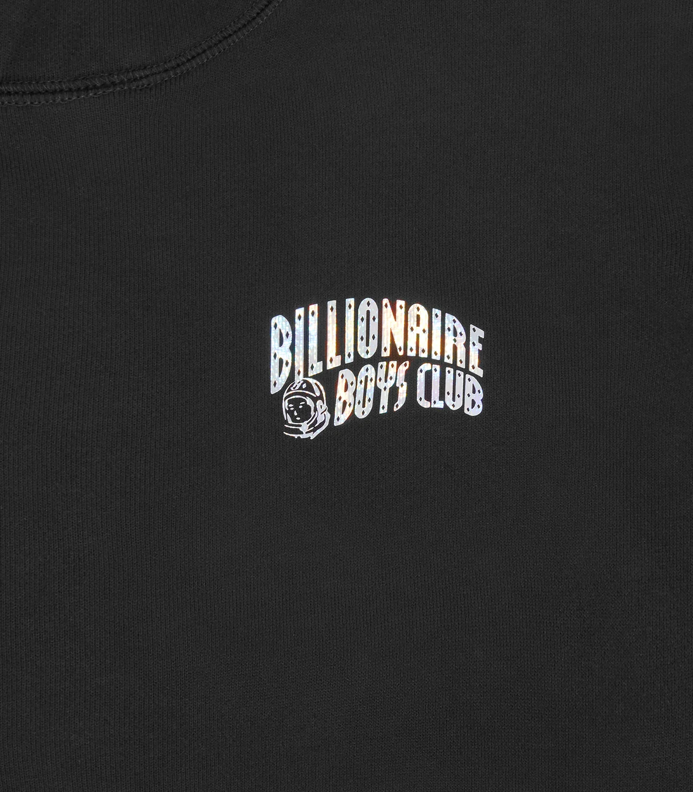 HOLOGRAPHIC SMALL ARCH LOGO POPOVER HOOD - BLACK - Image 3