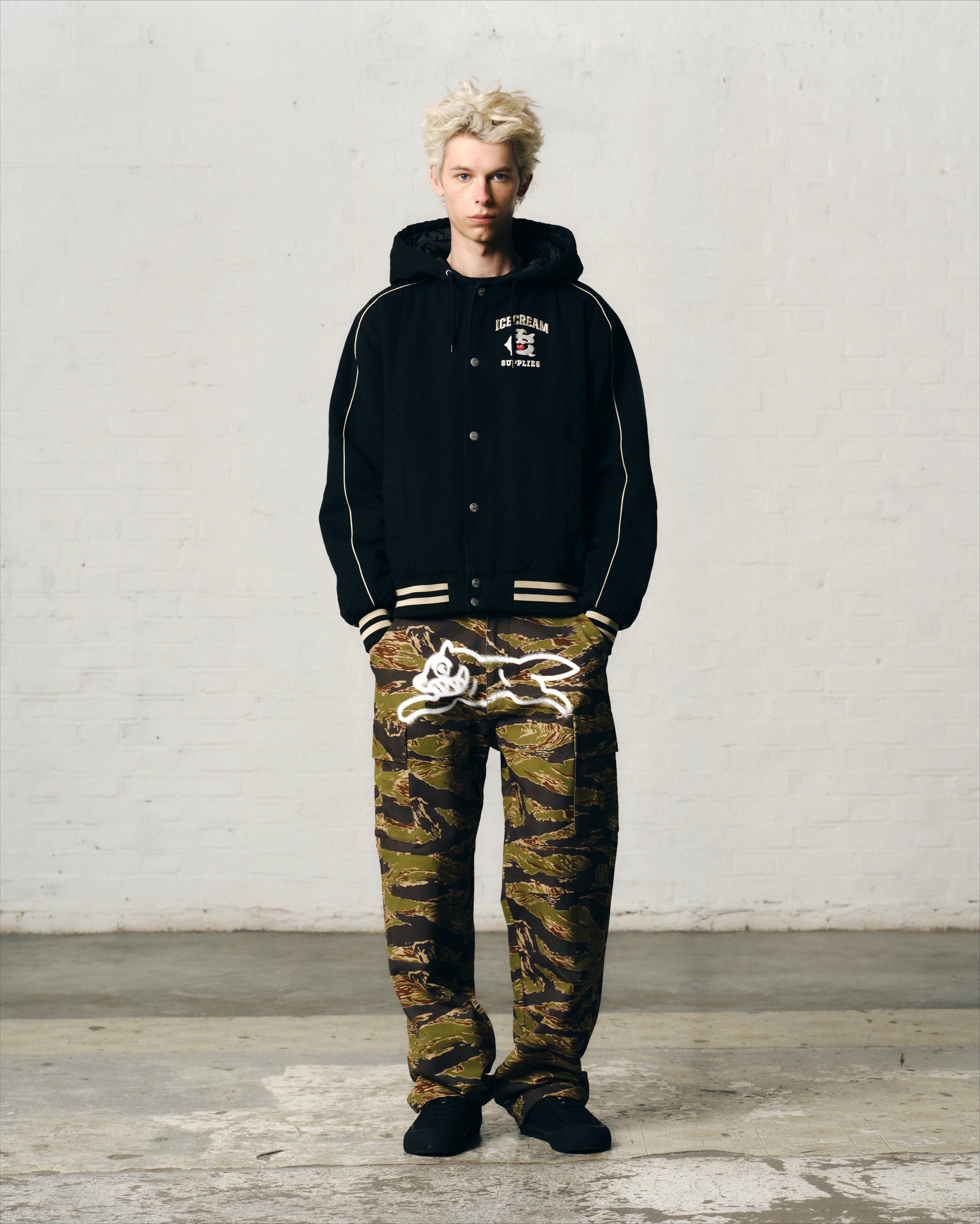 HOODED WORK JACKET - WASHED BLACK - Image 3