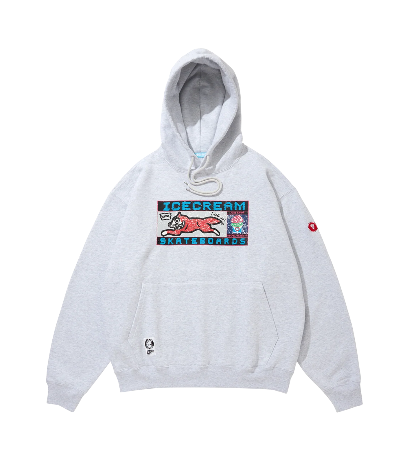 RUNNING DOG HOODIE - ASH GREY